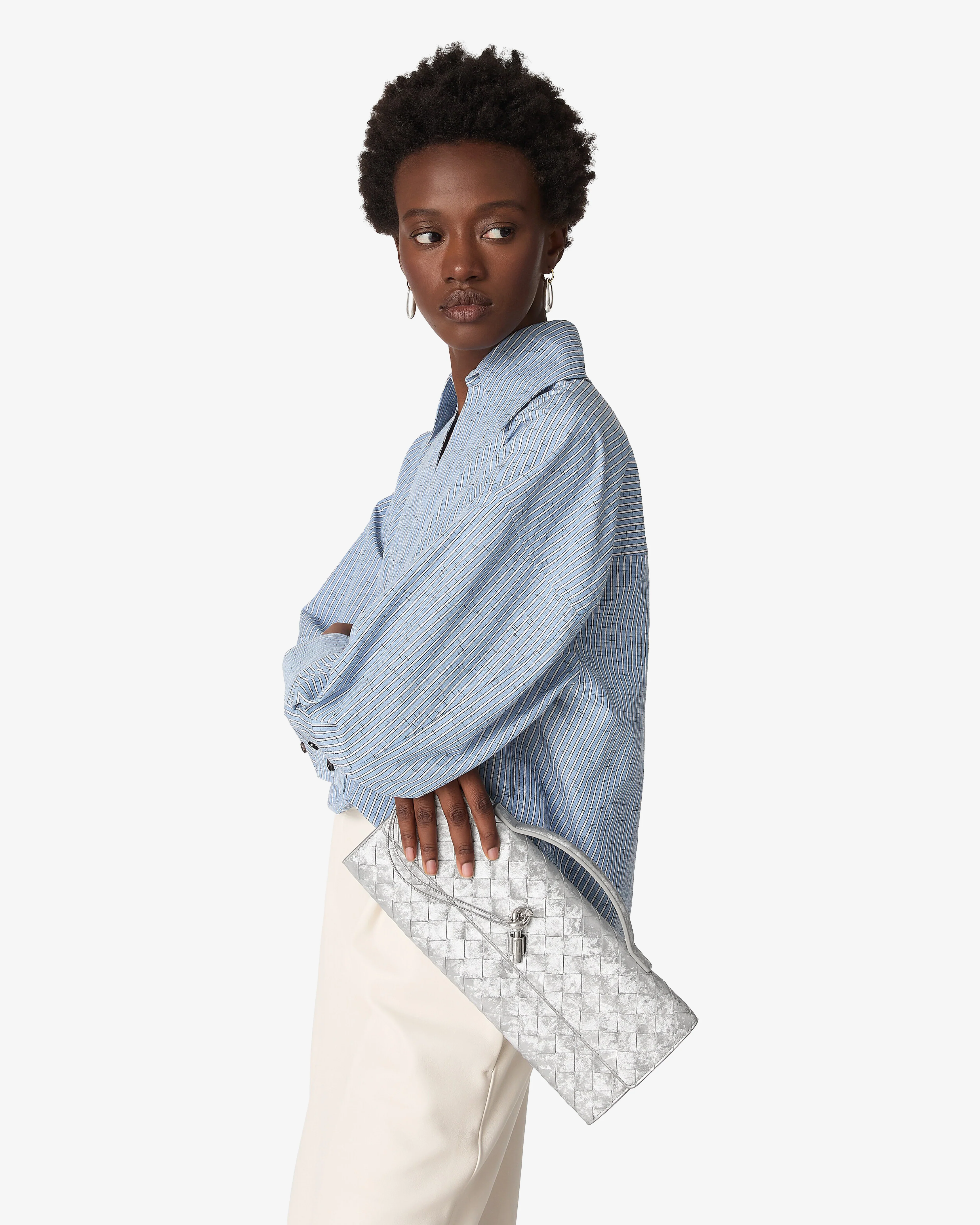 Bottega Veneta - Andiamo Clutch - (Silver) - Image 2