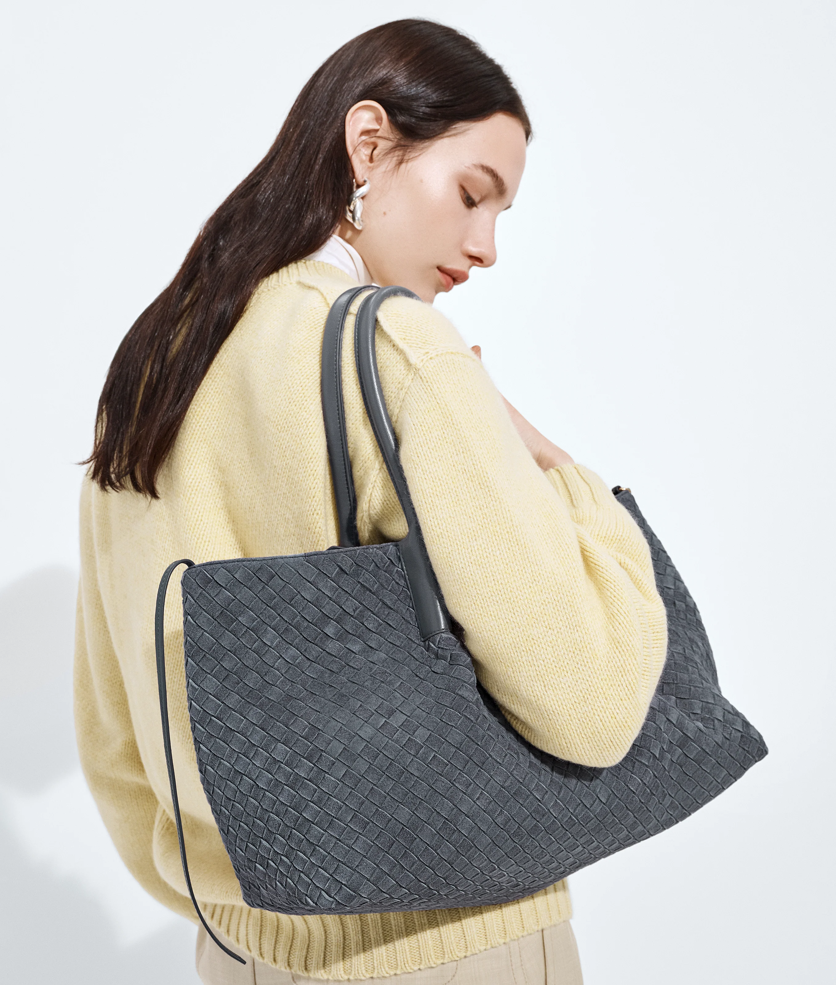 Bottega Veneta - Large Pinacoteca Bag - (Cloudy Indigo/Gravel) - Image 2
