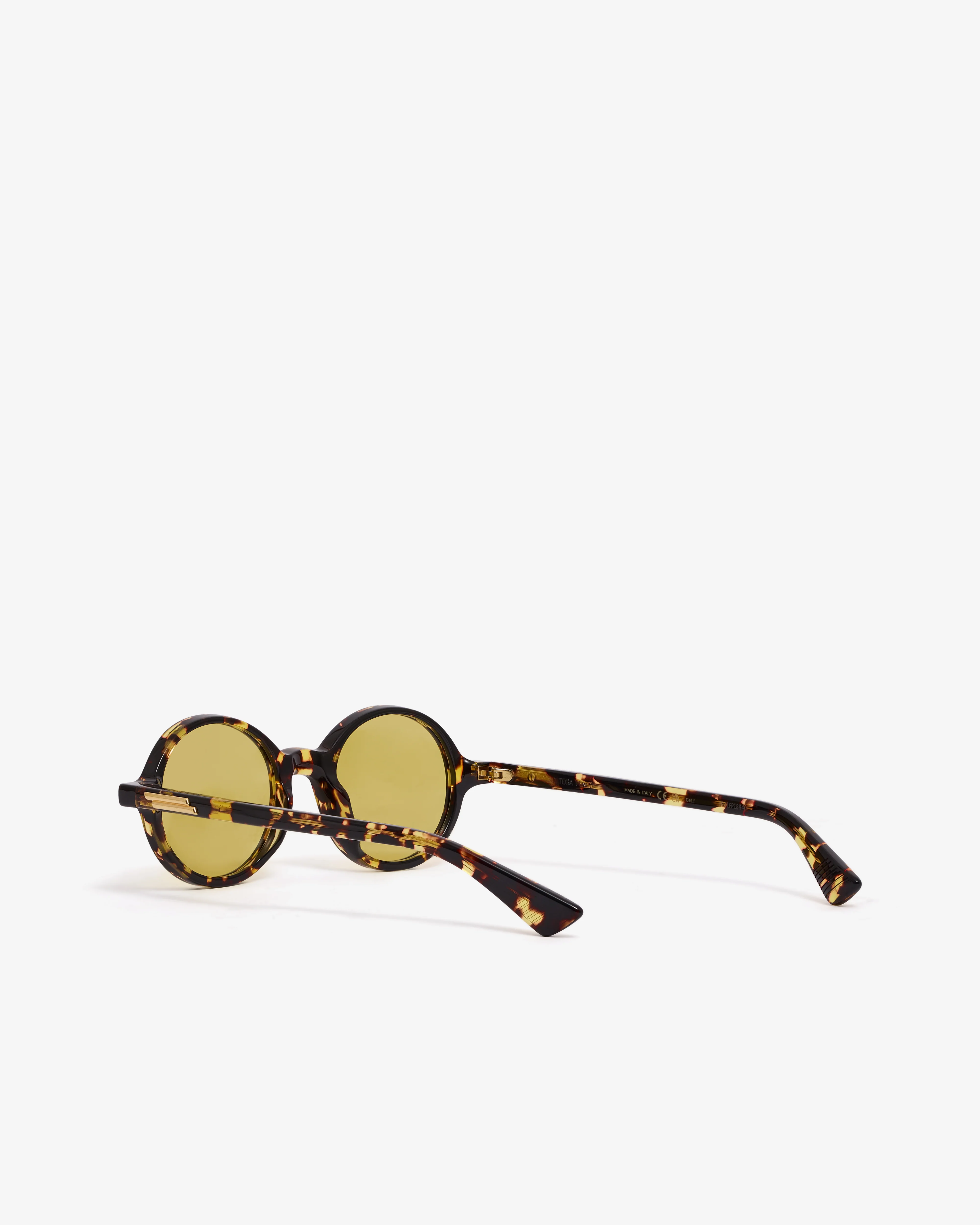 Bottega Veneta - Classic Round Sunglasses - (Havana/Yellow) - Image 3