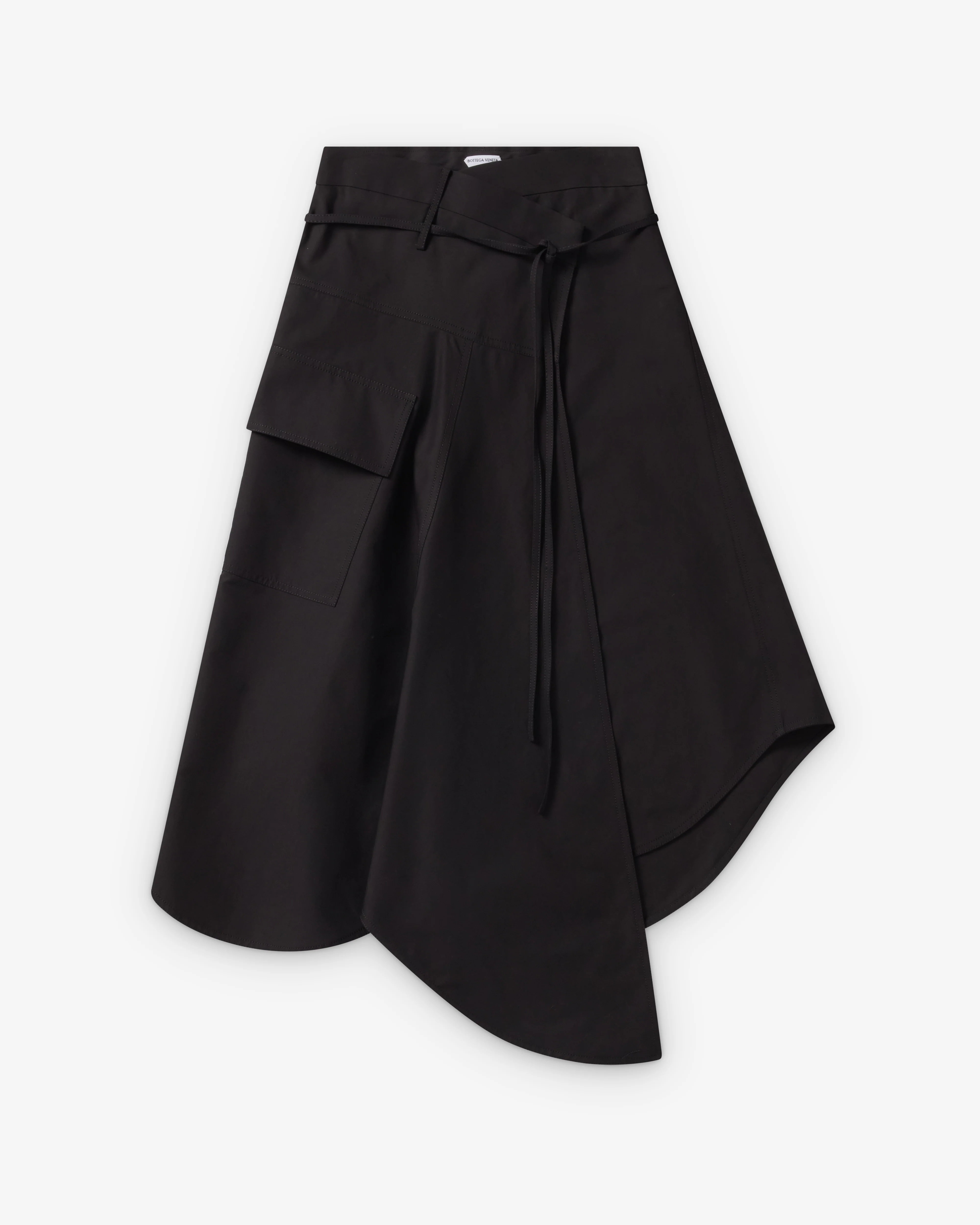 Bottega Veneta - Women's Compact Cotton Toile Skirt - (Double Black)