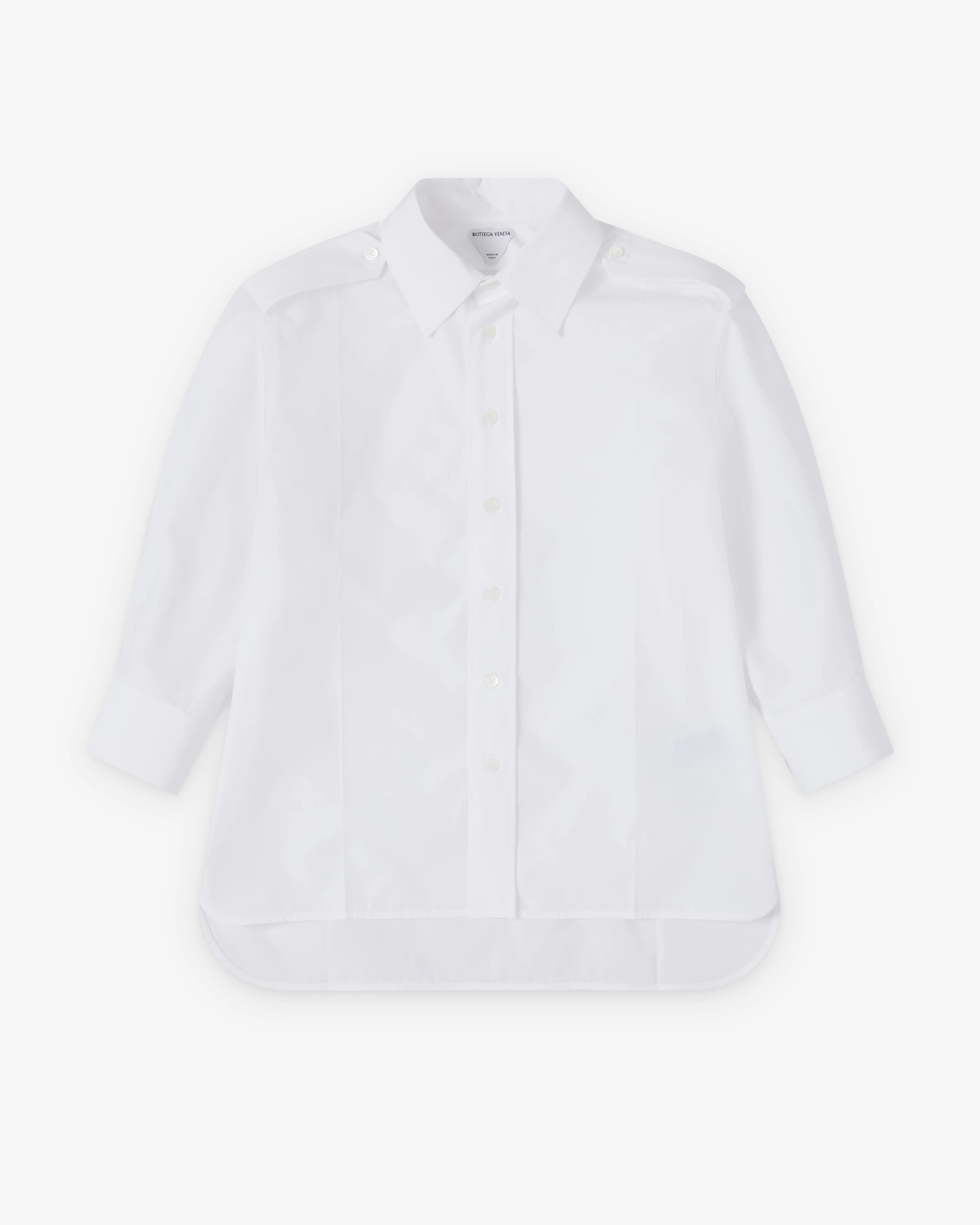 Bottega Veneta  - Women's Compact Cotton Poplin Shirt - (White)