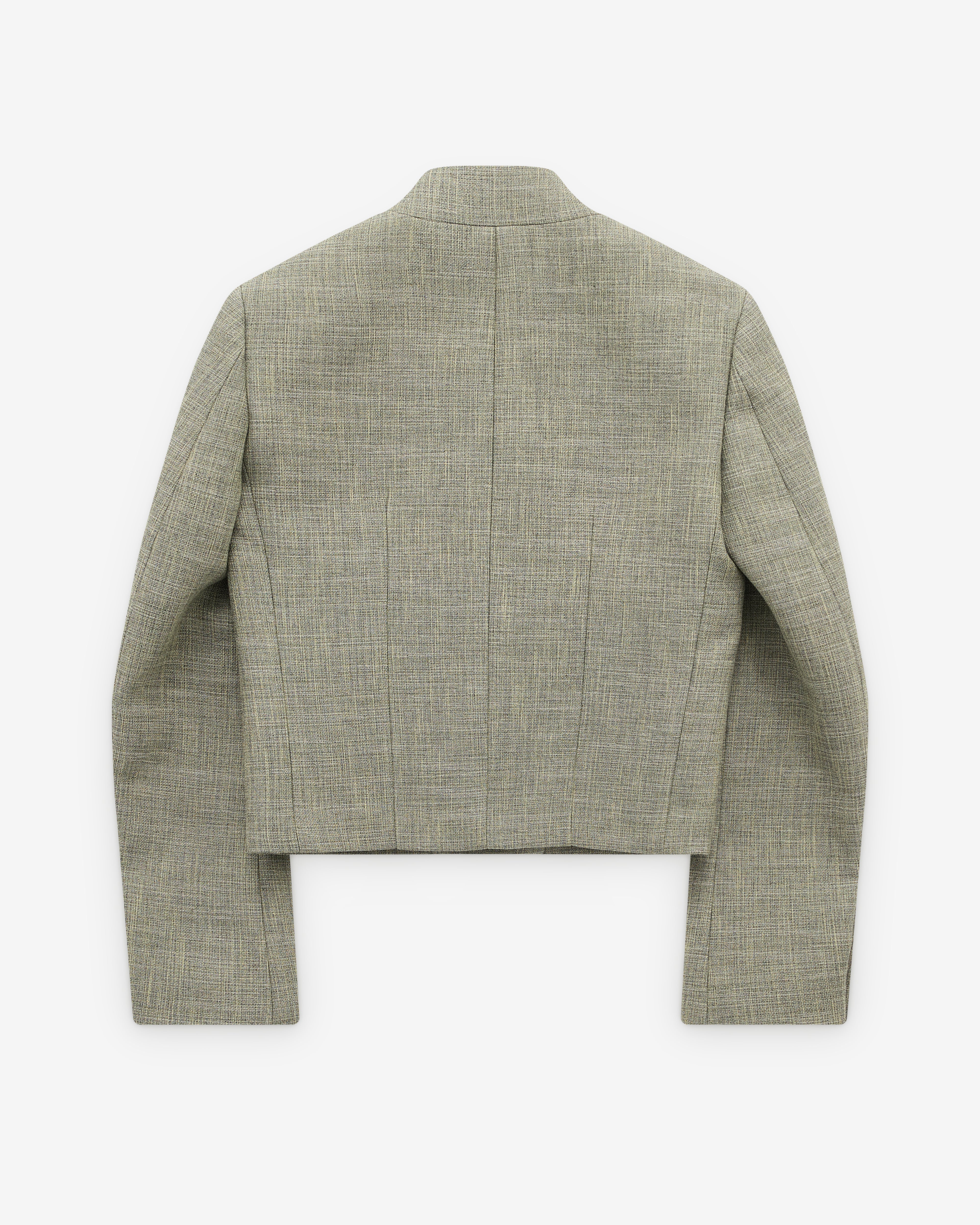 Bottega Veneta - Women's Cotton and Viscose Melange Jacket - (Green/Fennel/White) - Image 2