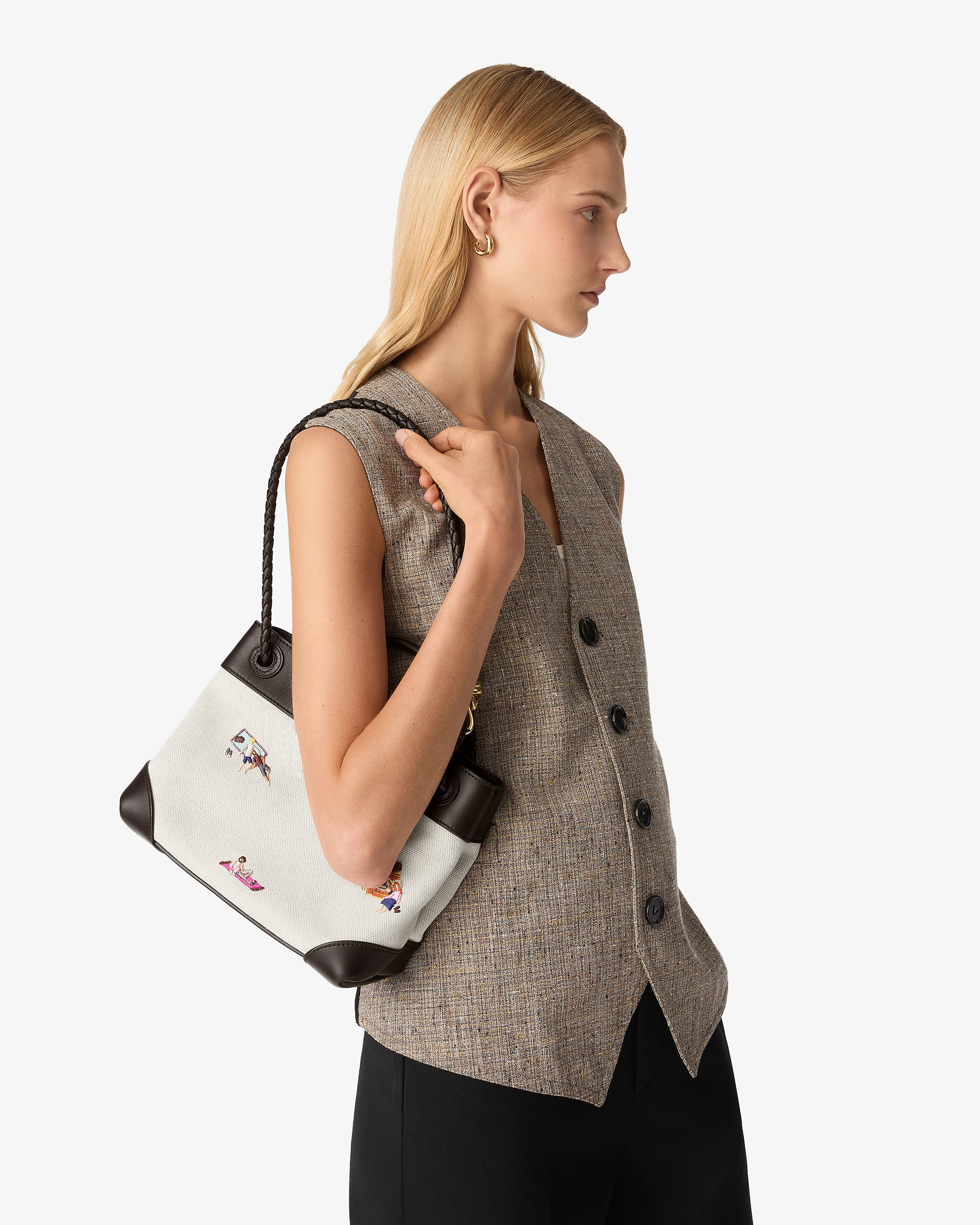 Bottega Veneta - Small Andiamo Bag - (Natural/Fondant) - Image 2