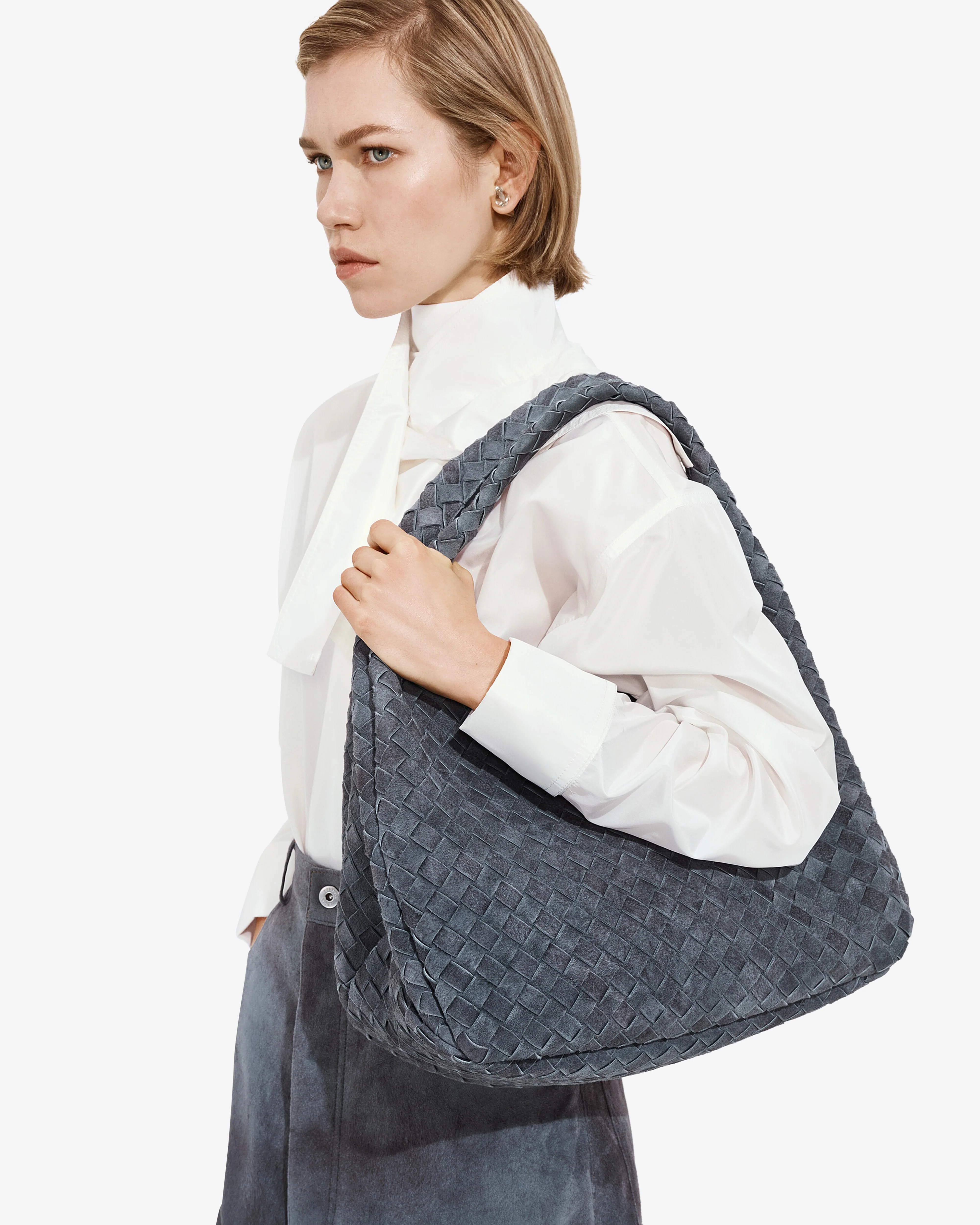 Bottega Veneta - Women's Large Campana - (Dusty Indigo) - Image 5