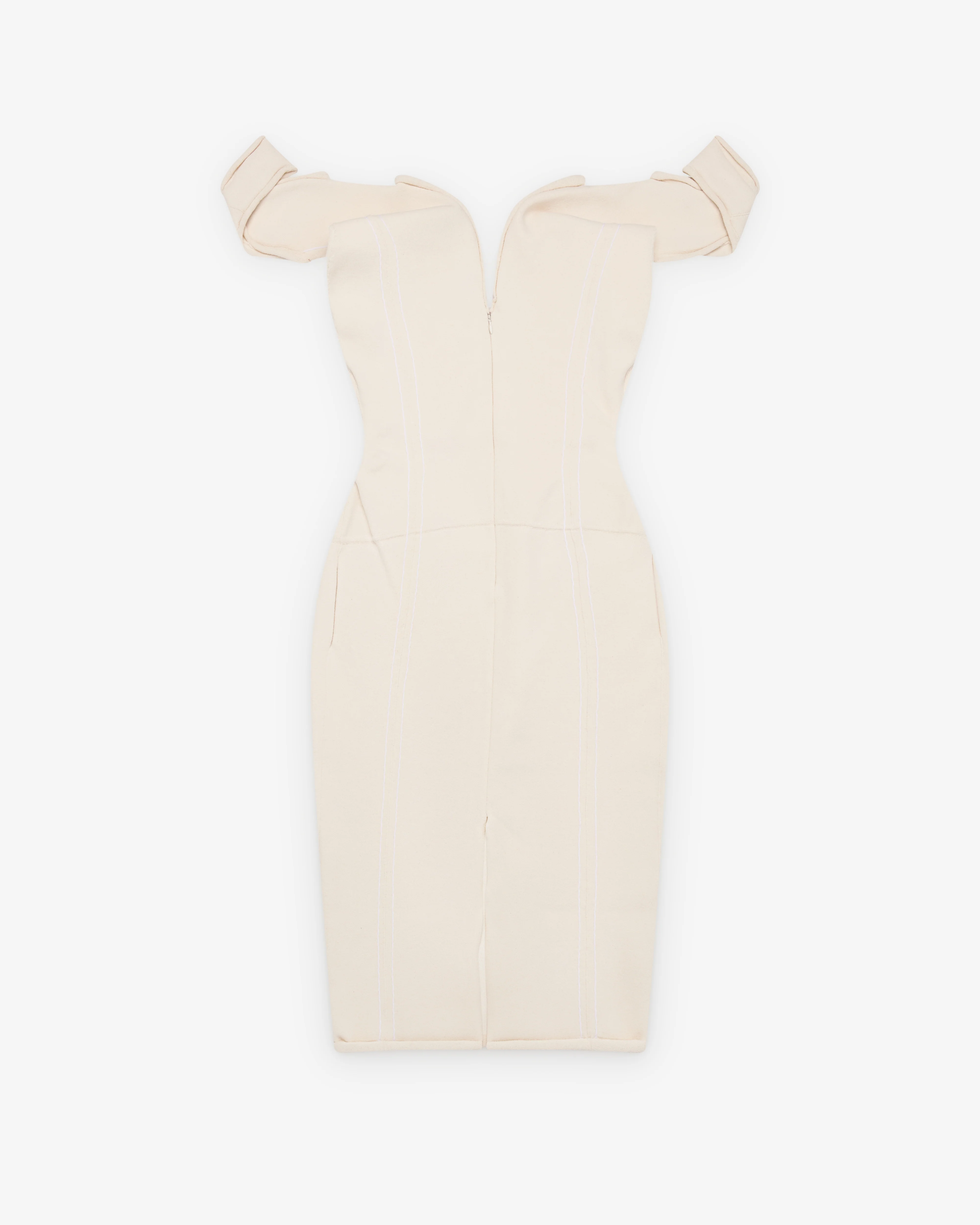 Bottega Veneta  - Women's Double Crepe Dress - (Chalk) - Image 2