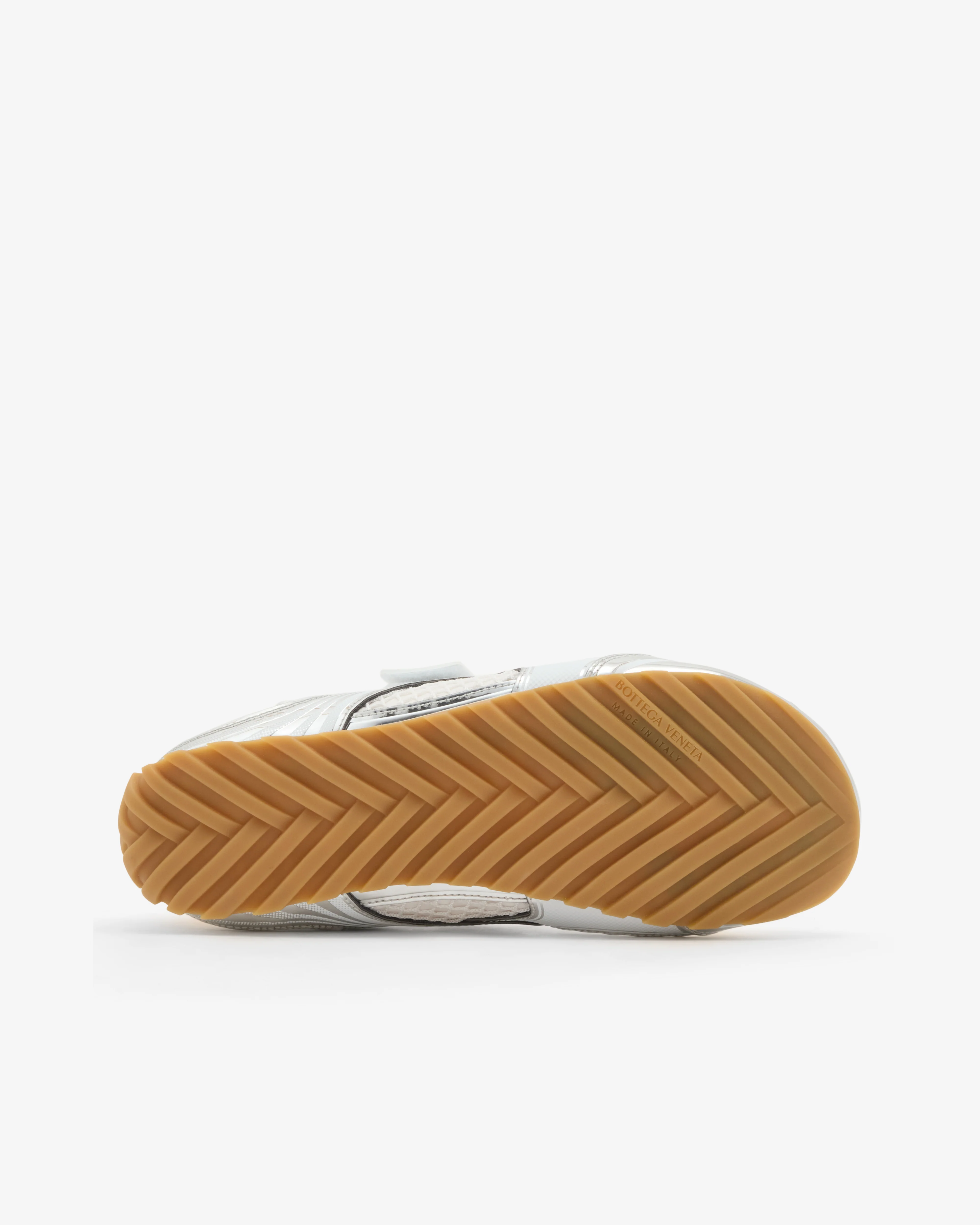 Bottega Veneta - Women's Orbit Flash Mary-Jane Sneaker - (Silver/White/Optic White) - Image 6