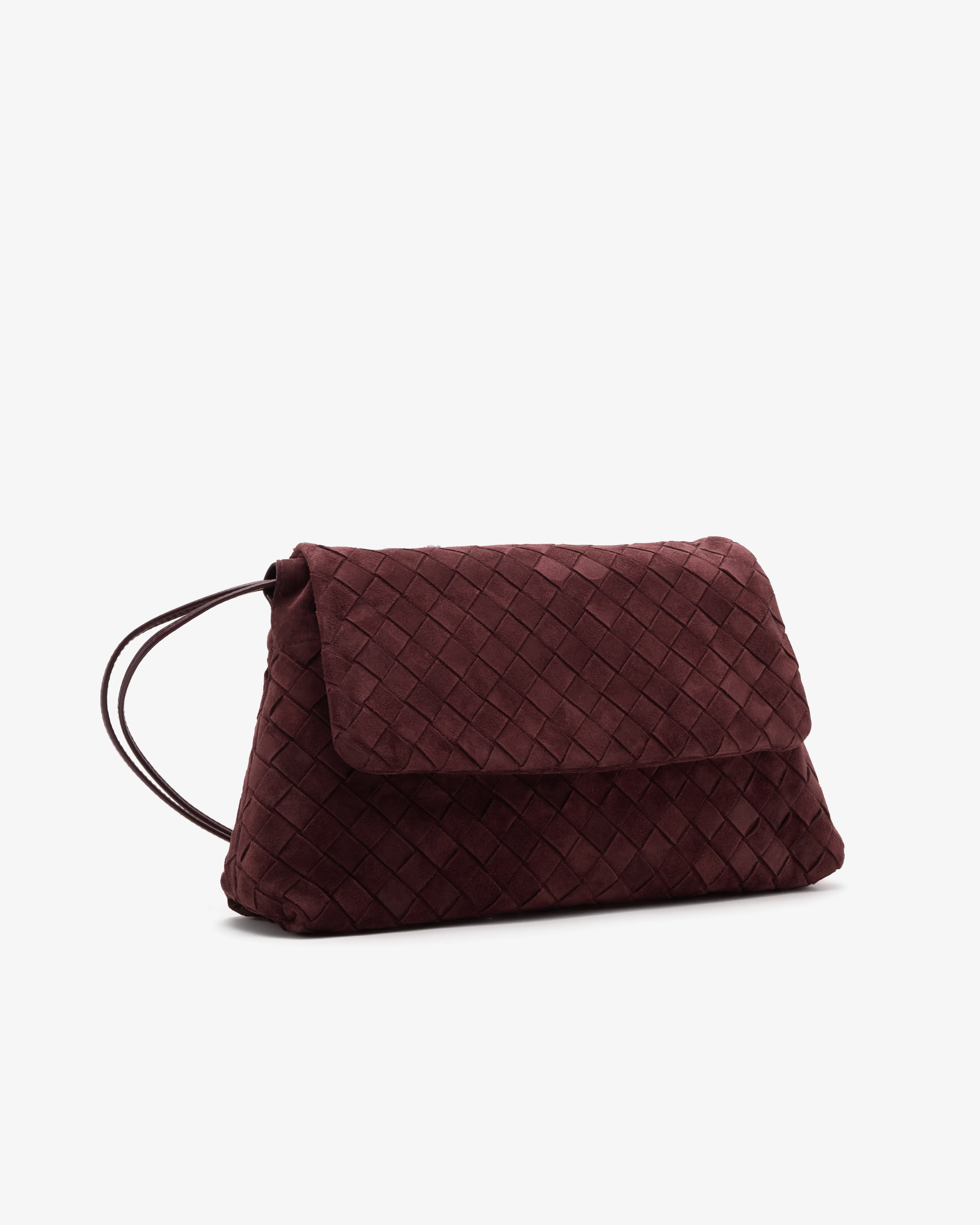 Bottega Veneta - Women's Giorno Suede Pouch - (Deep Mahogany) - Image 2
