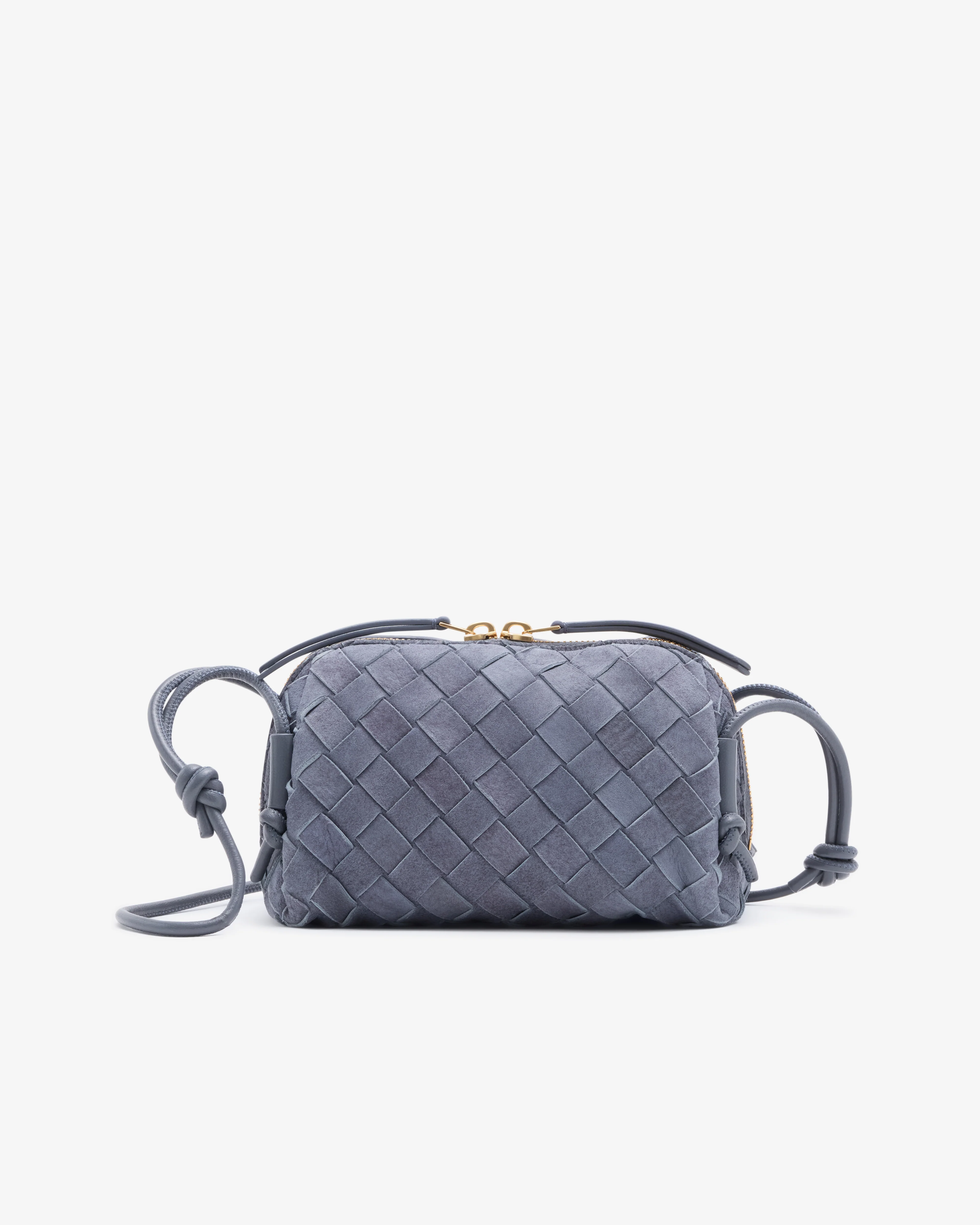 Bottega Veneta - Women's Concert Pouch - (Cloudy Indigo/Gravel)