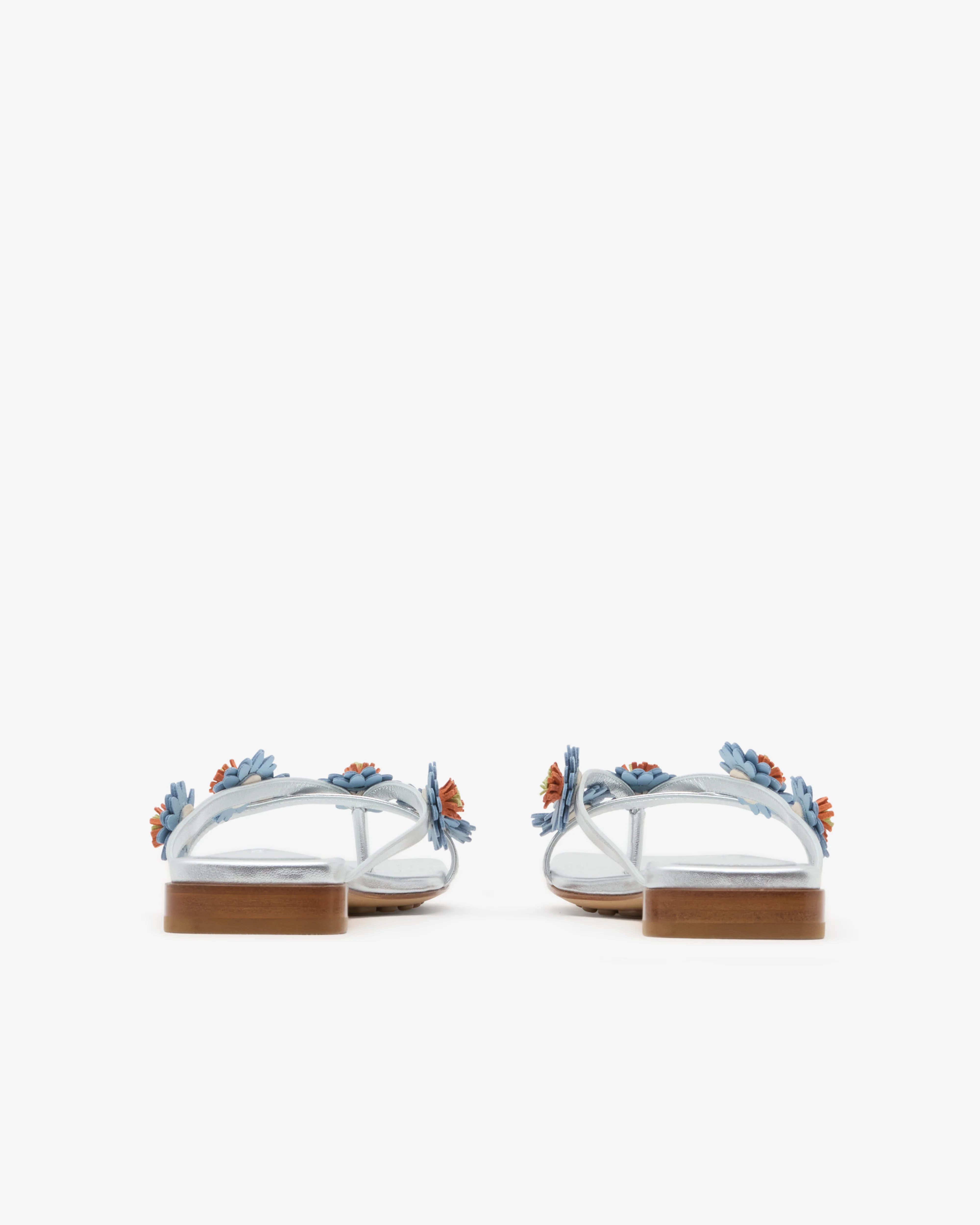 Bottega Veneta - Women's Riva Flat Sandal - (Silver) - Image 4