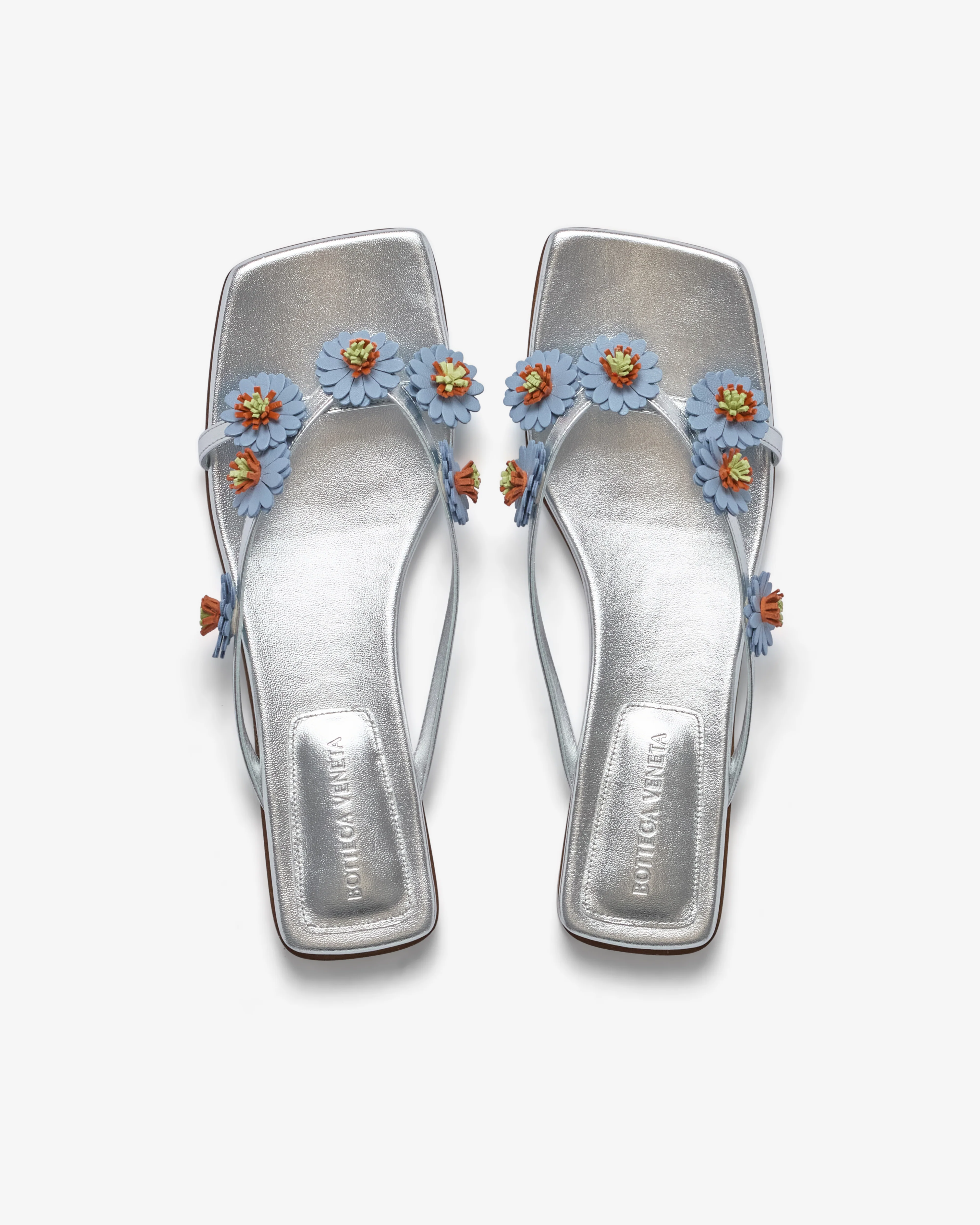 Bottega Veneta - Women's Riva Flat Sandal - (Silver) - Image 5