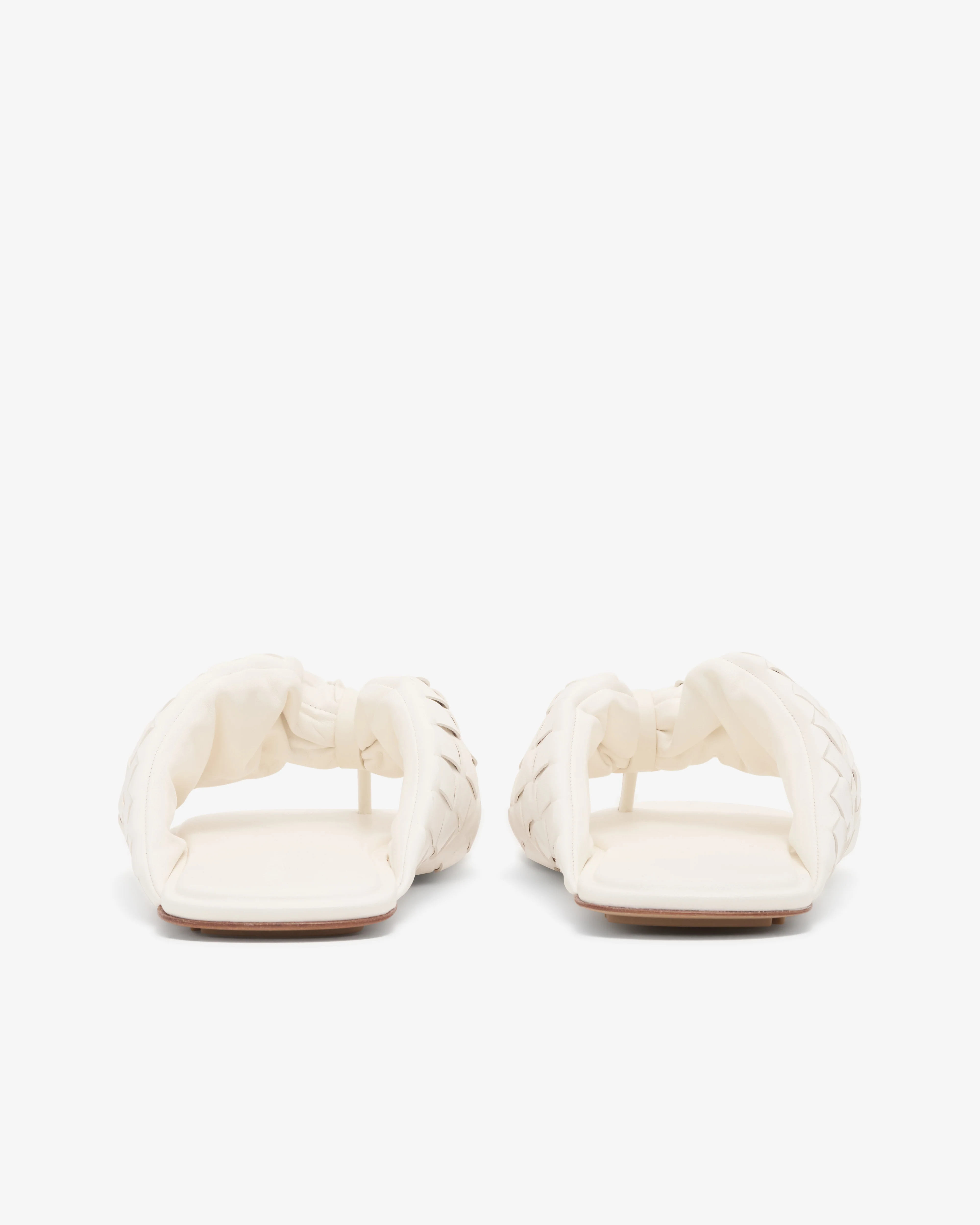 Bottega Veneta  - Women's Salsa Flat Thong - (Alabaster) - Image 4