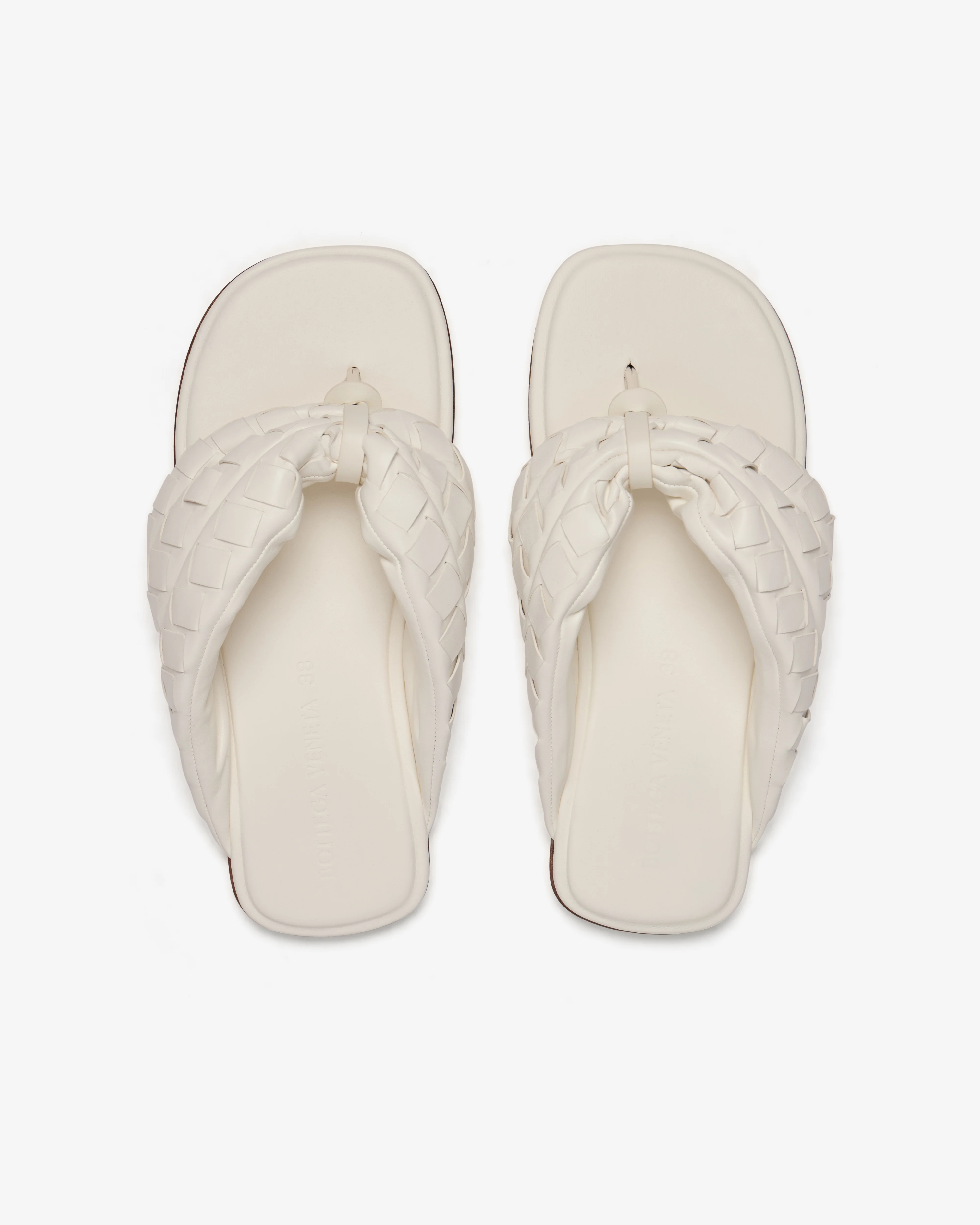 Bottega Veneta  - Women's Salsa Flat Thong - (Alabaster) - Image 5