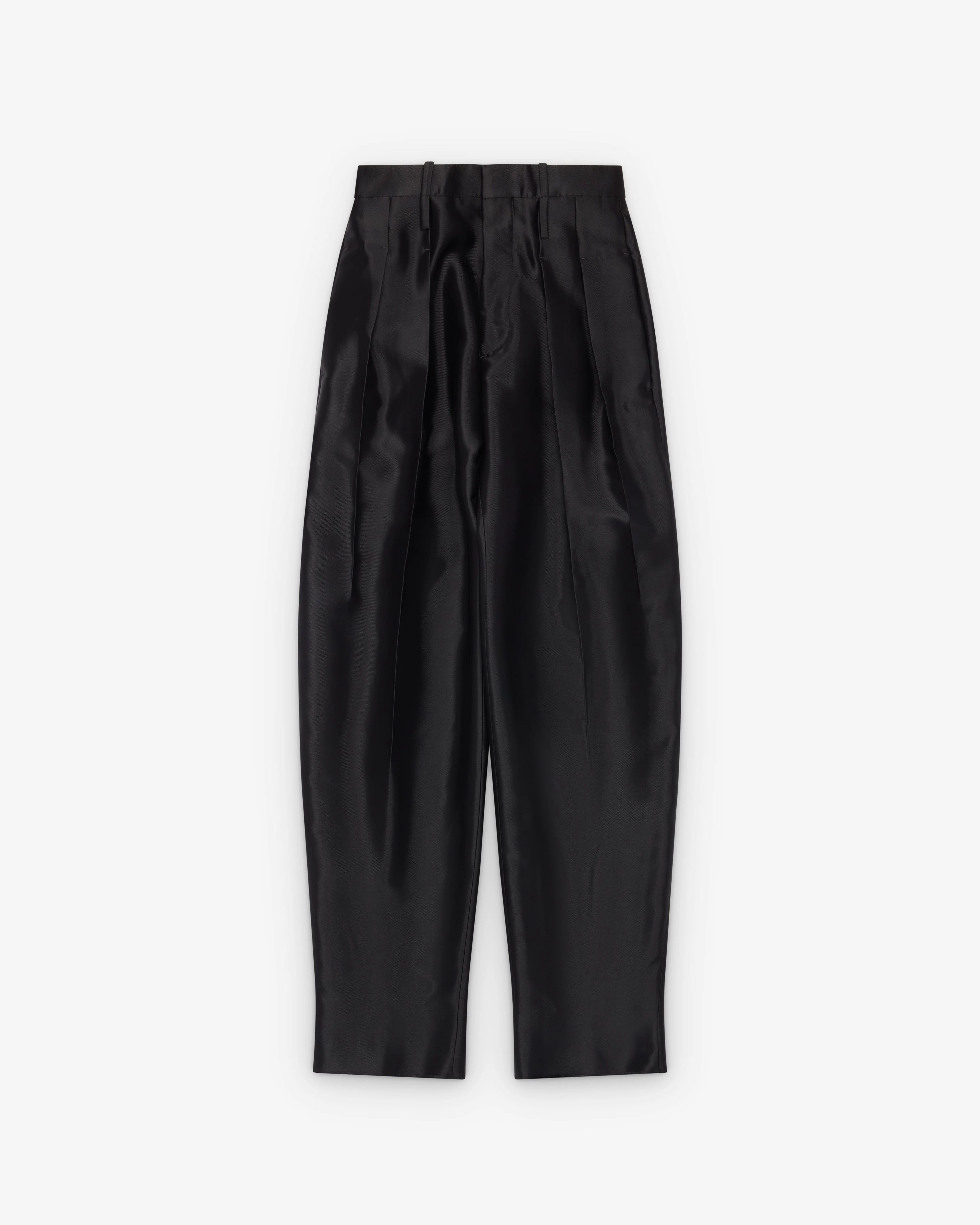 Bottega Veneta  - Women's Washed Cotton Trousers - (Double Black)