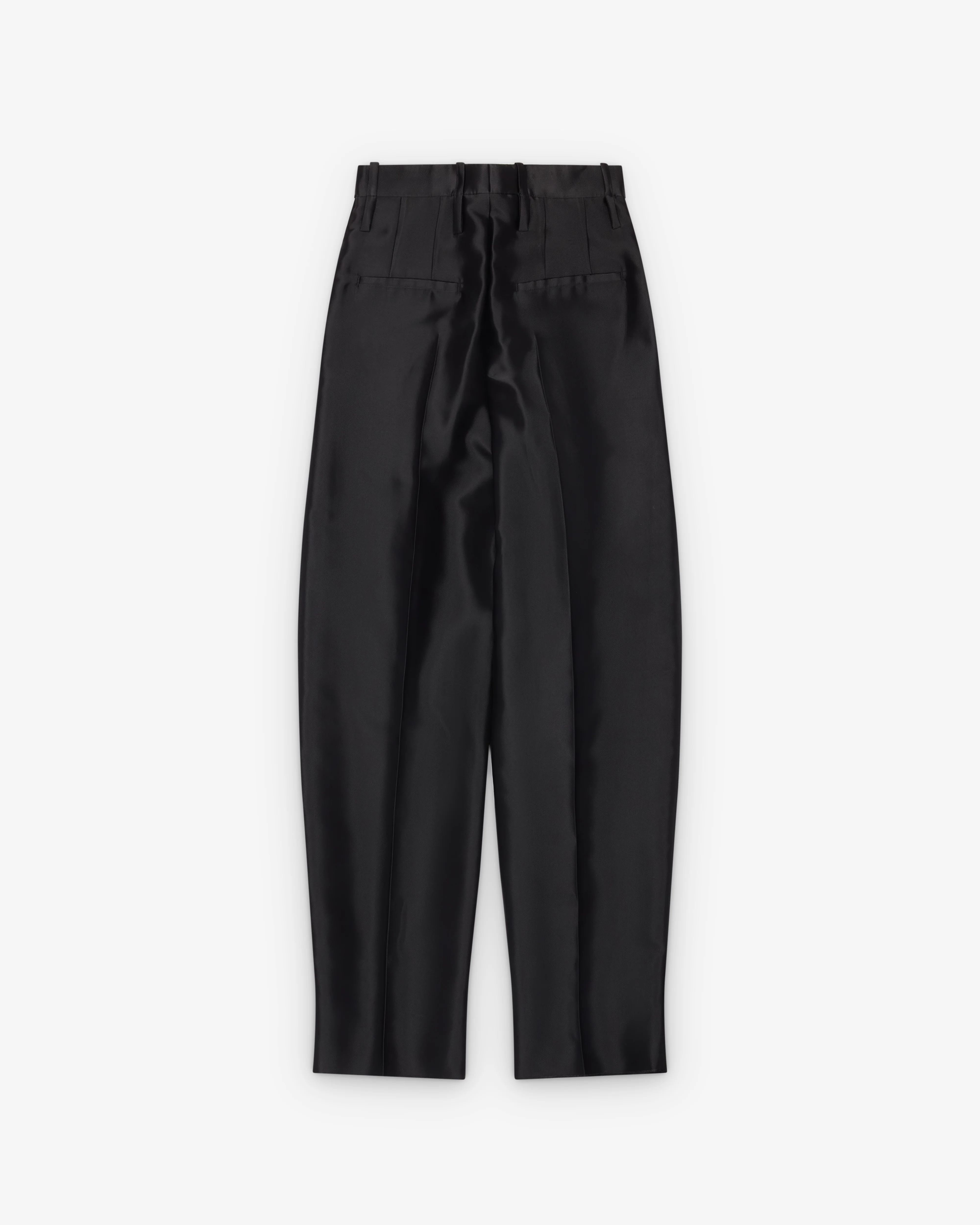 Bottega Veneta  - Women's Washed Cotton Trousers - (Double Black) - Image 2