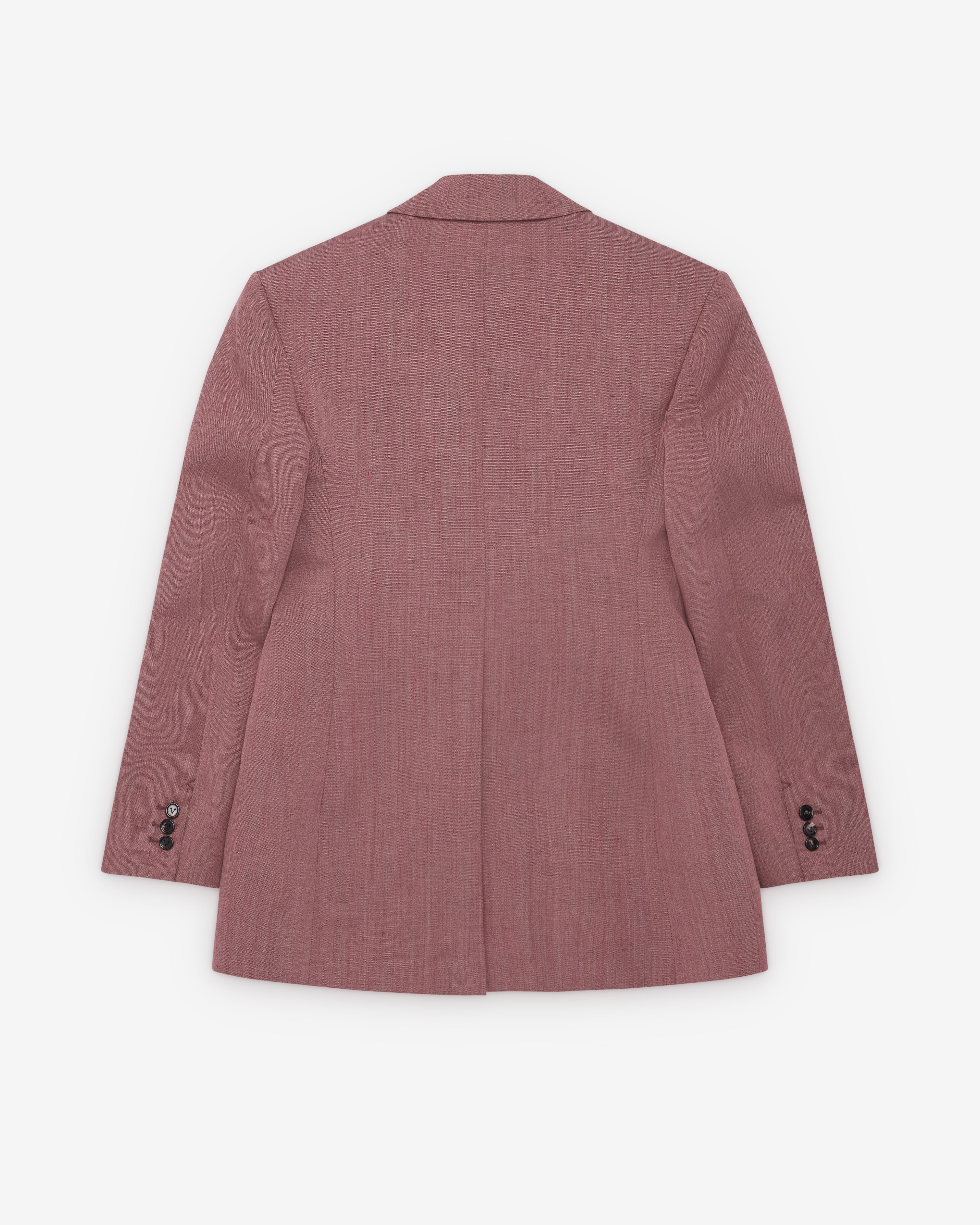 Bottega Veneta  - Women's Wool And Linen Melange Jacket - (Pink/Carrubo Mel) - Image 2