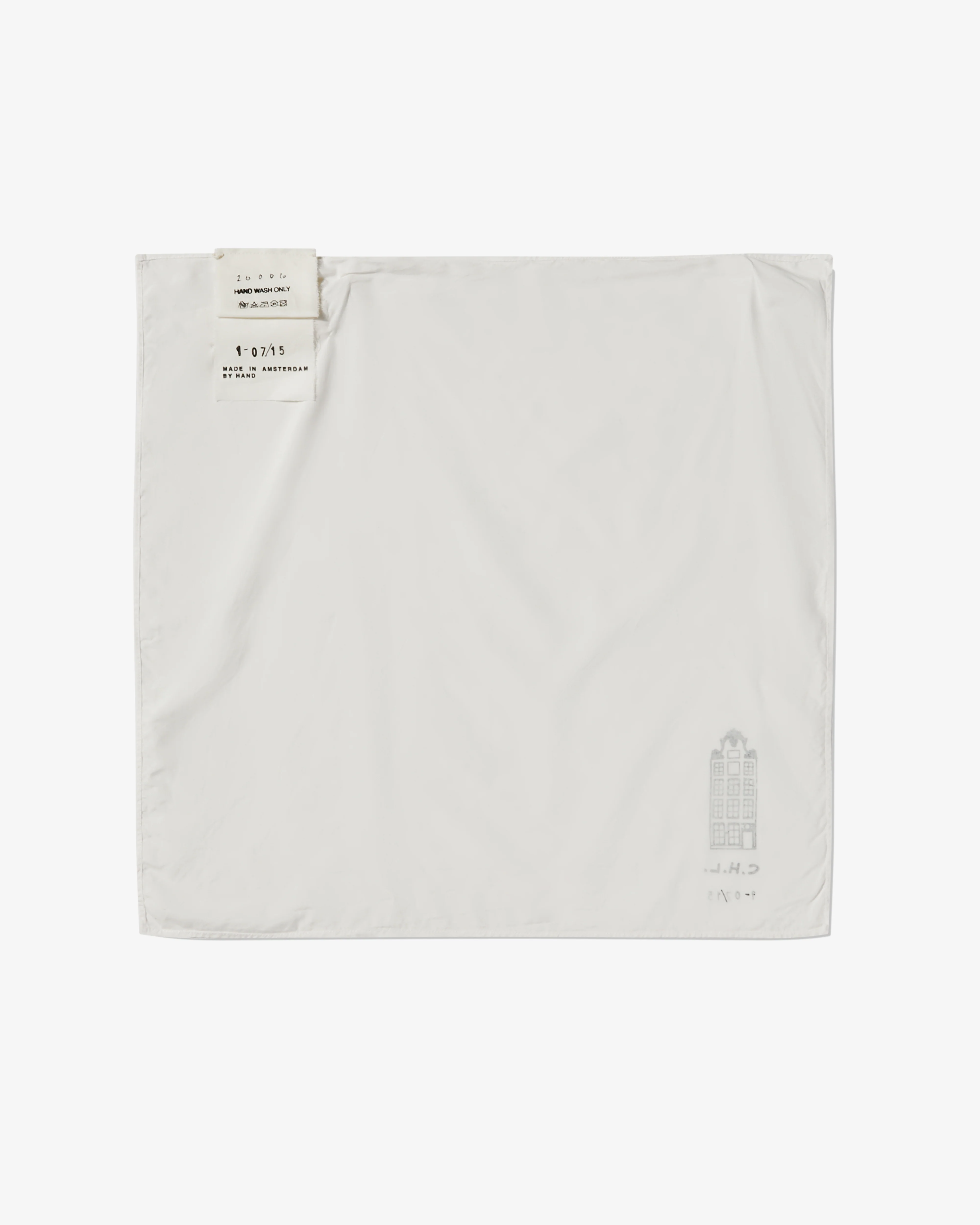 Canal House Line - Silk Square Scarf - (Light Grey) - Image 2
