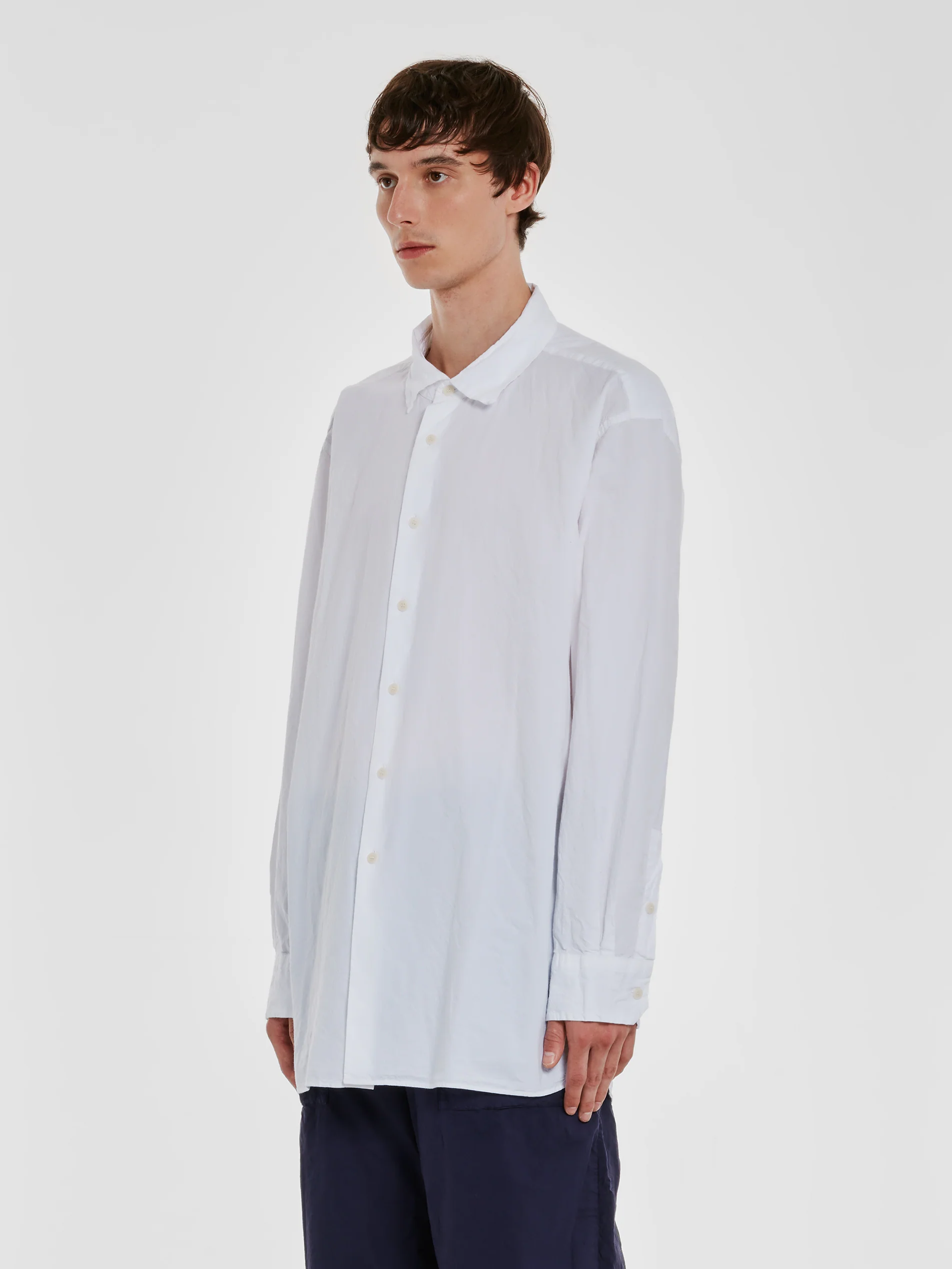 Casey Casey - Men’s Double Dyed Big Raccourcie Shirt - (Off White) - Image 4