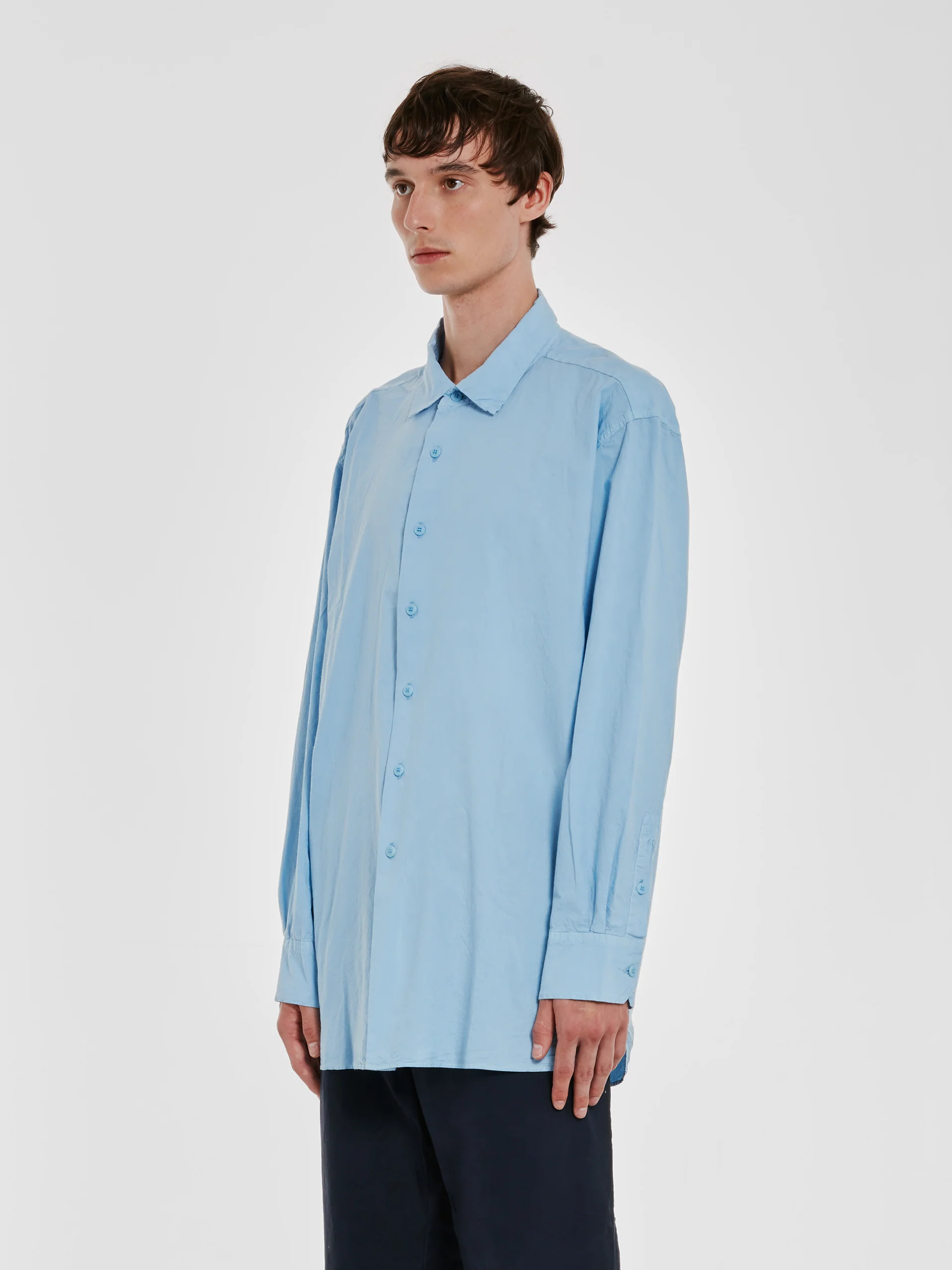 Casey Casey - Men’s Double Dyed Big Raccourcie Shirt - (Sky) - Image 4