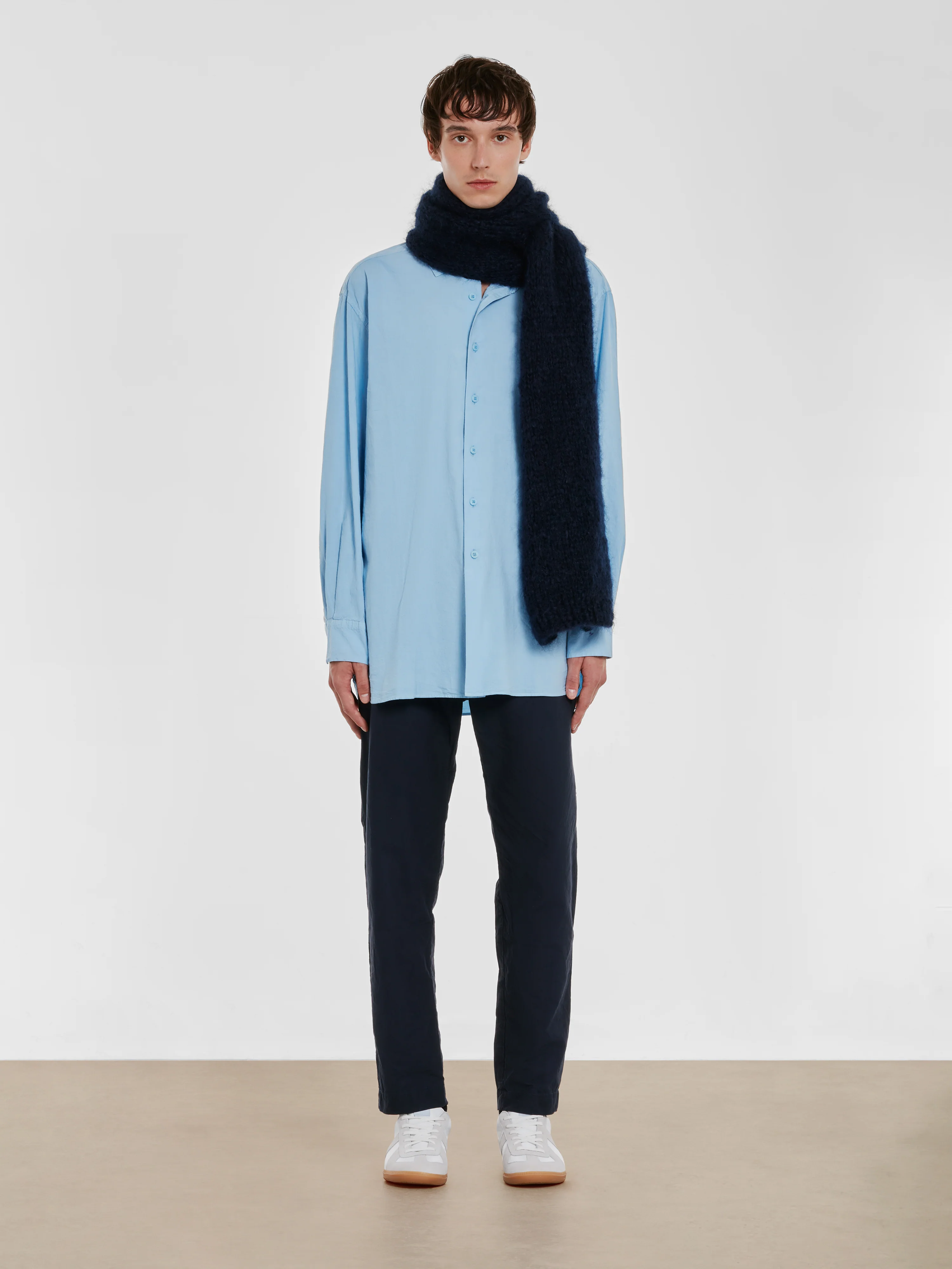 Casey Casey - Men’s Double Dyed Big Raccourcie Shirt - (Sky) - Image 6