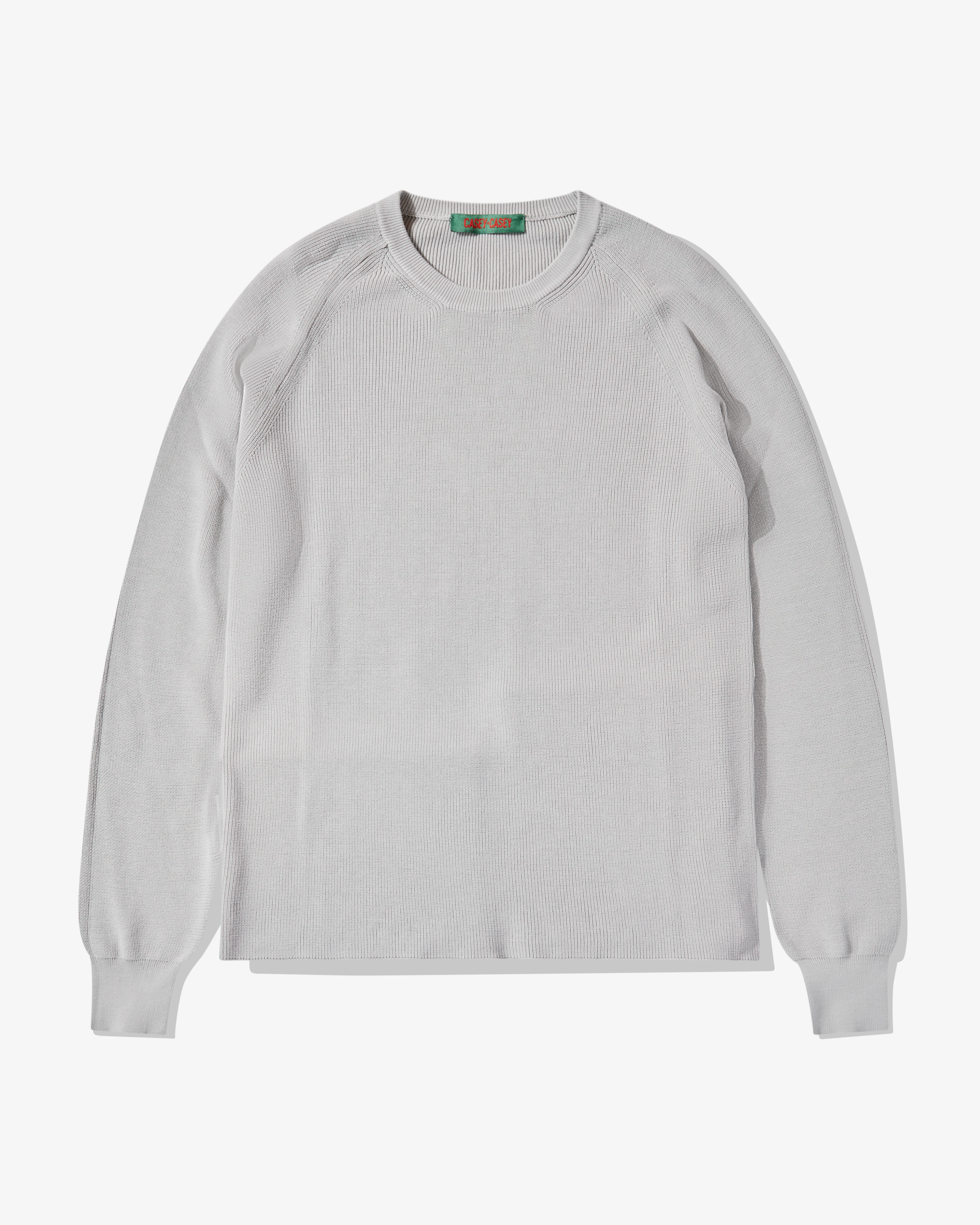 Casey Casey - Men’s Rib Stitch Sweater - (Light Grey)