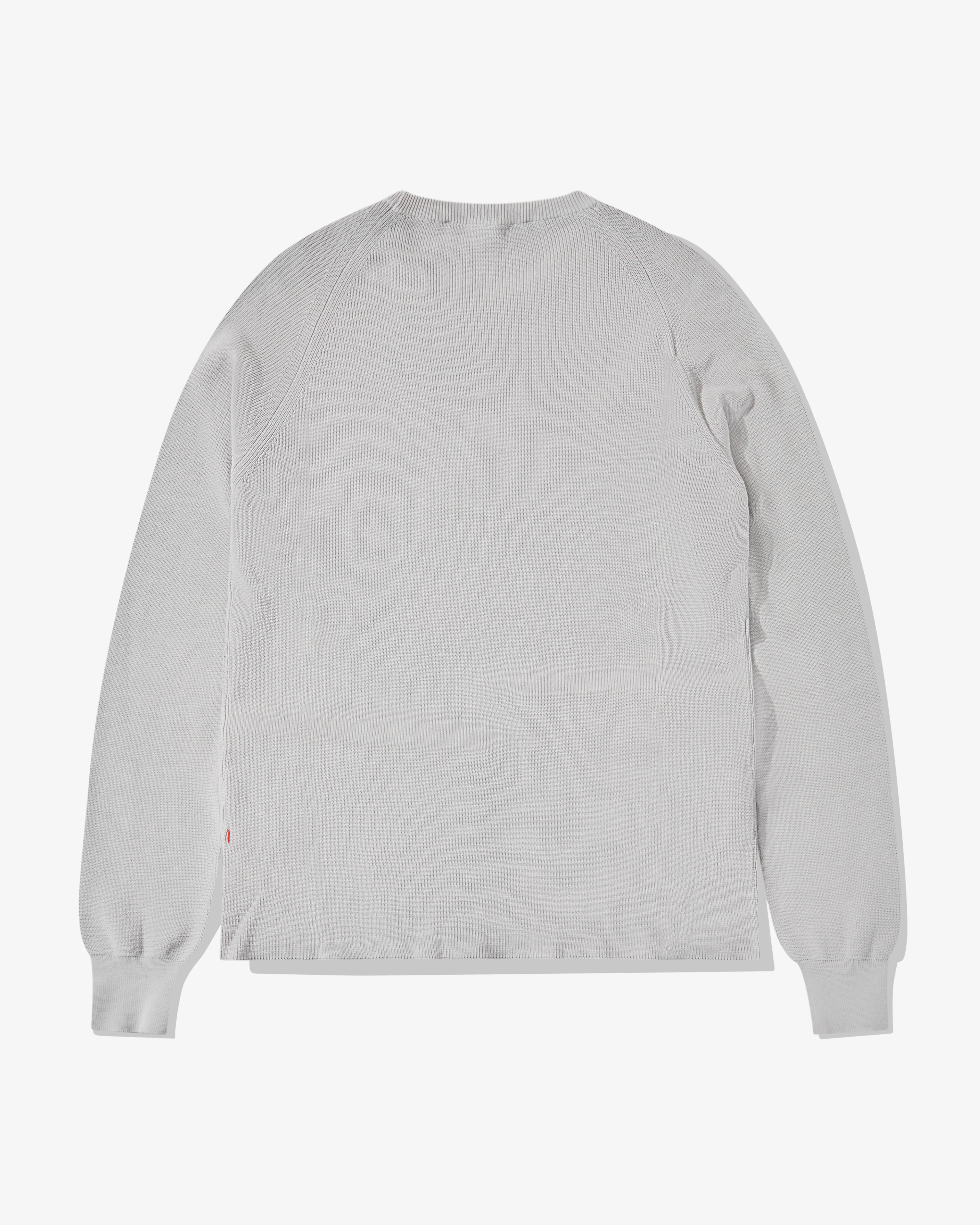 Casey Casey - Men’s Rib Stitch Sweater - (Light Grey) - Image 2