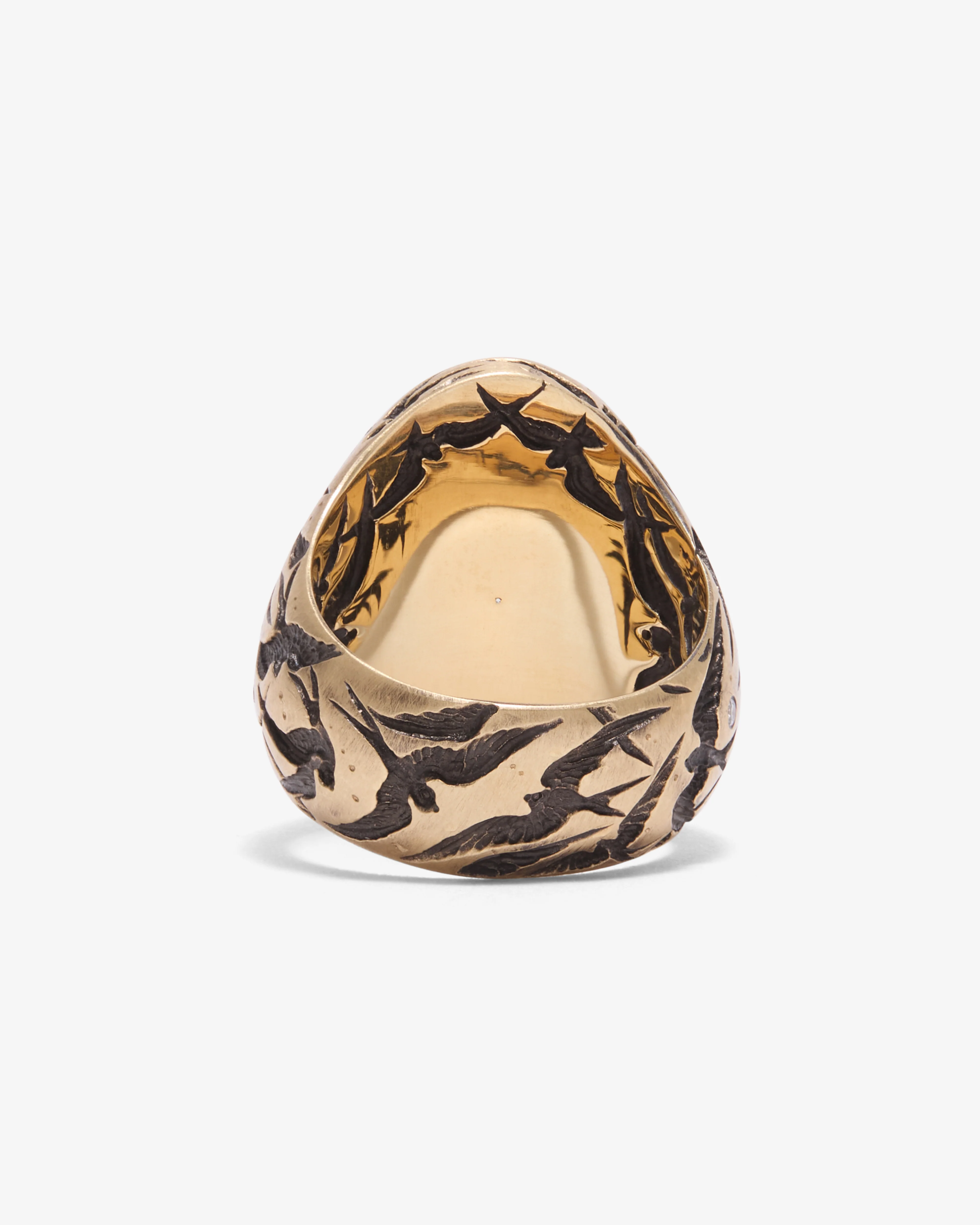Castro - Bird Galaxy Signet Ring - (Black) - Image 3