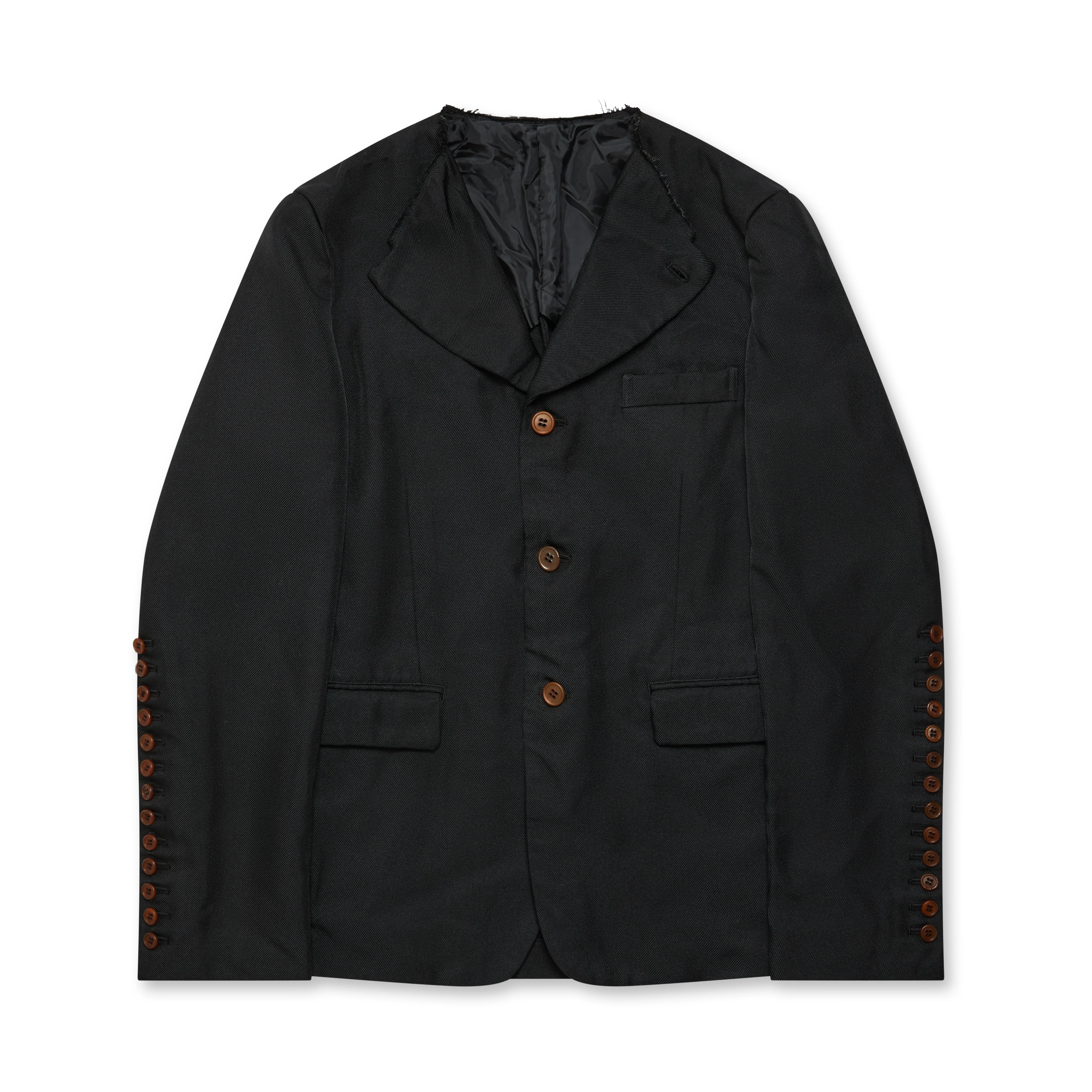BLACK Comme des Garçons - Deconstructed Collar Jacket - (Black)