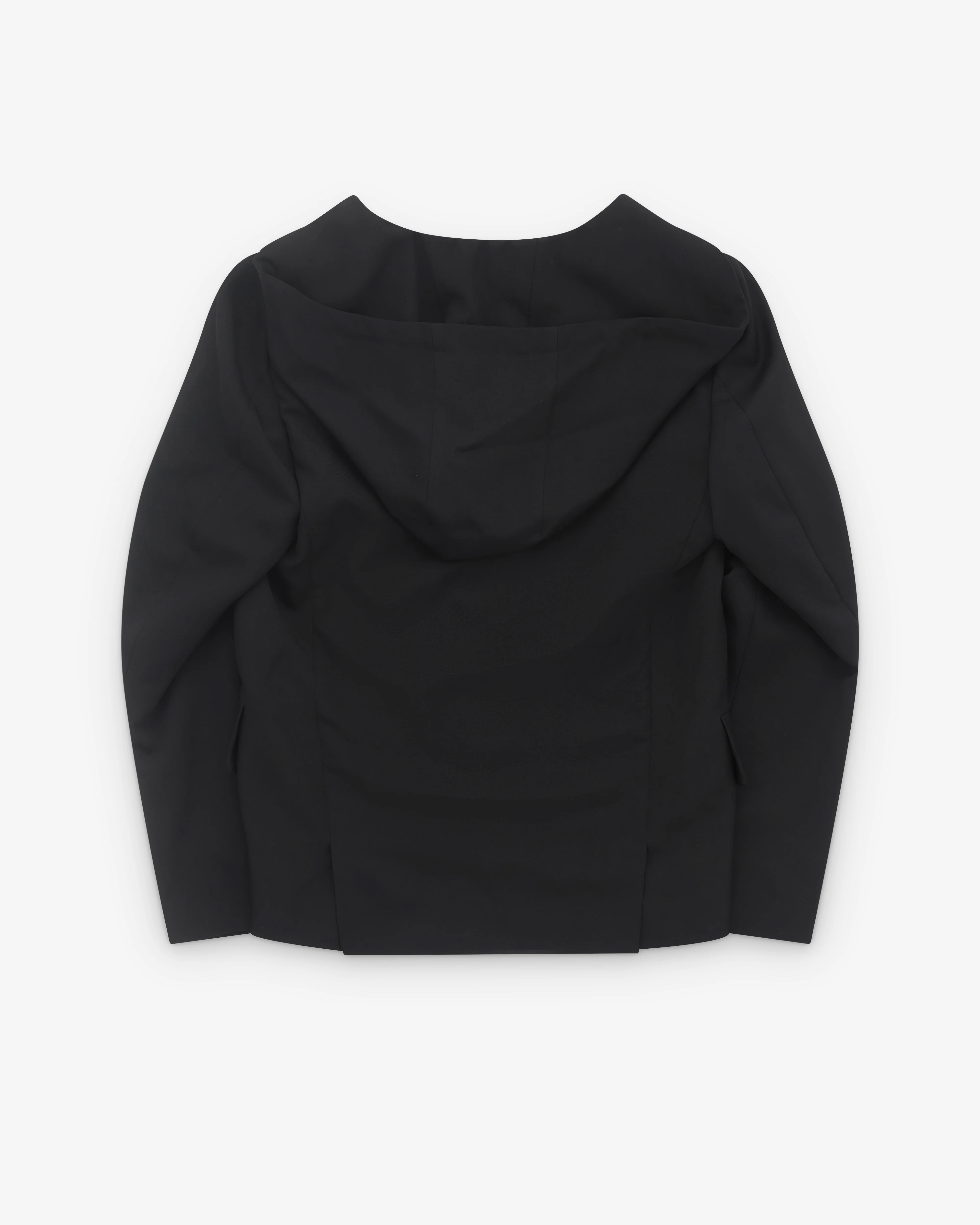 Black Comme des Garçons - Wide Neck Blazer - (Black) - Image 2