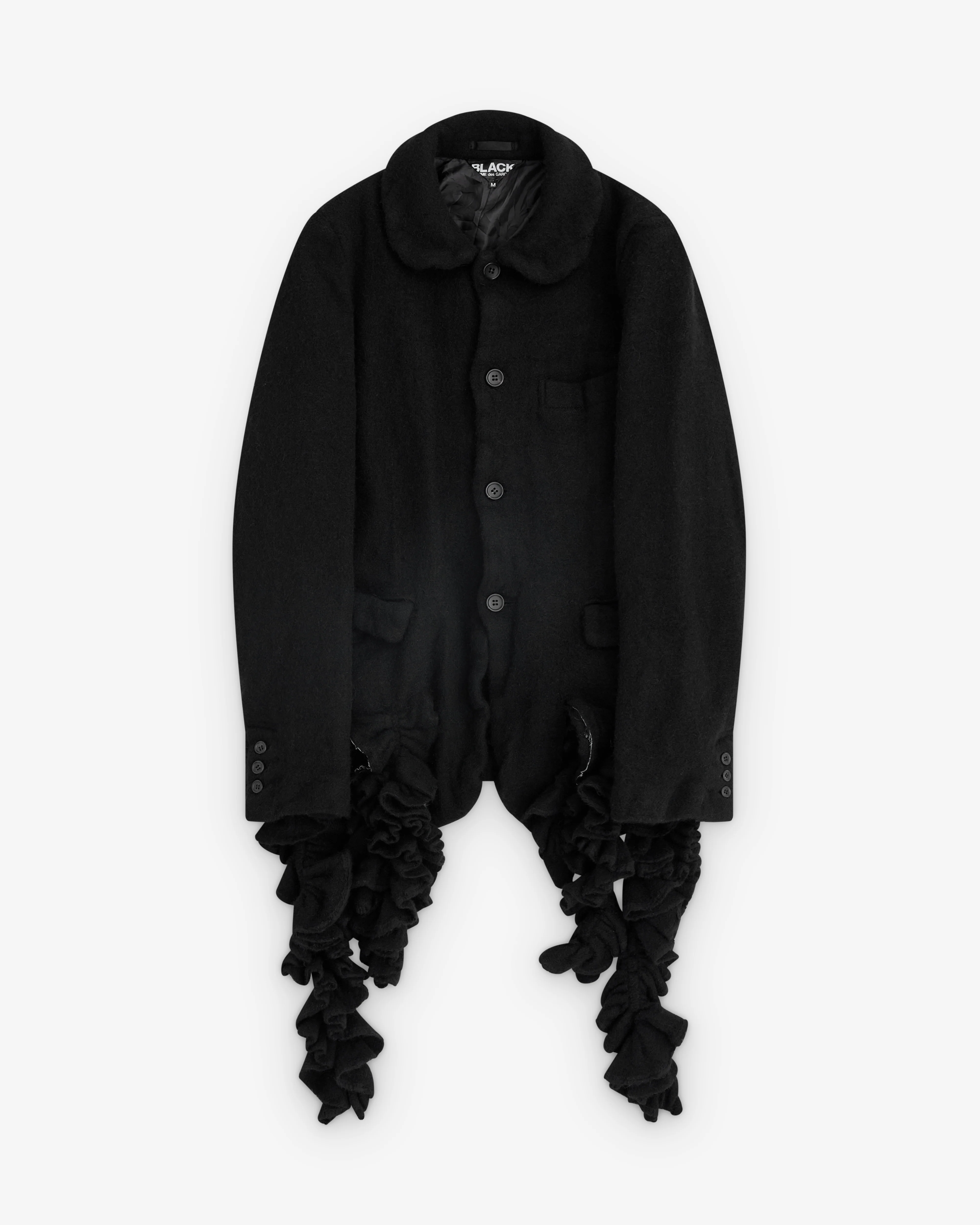 Black Comme des Garçons - Round Collar Wool Blazer - (Black)