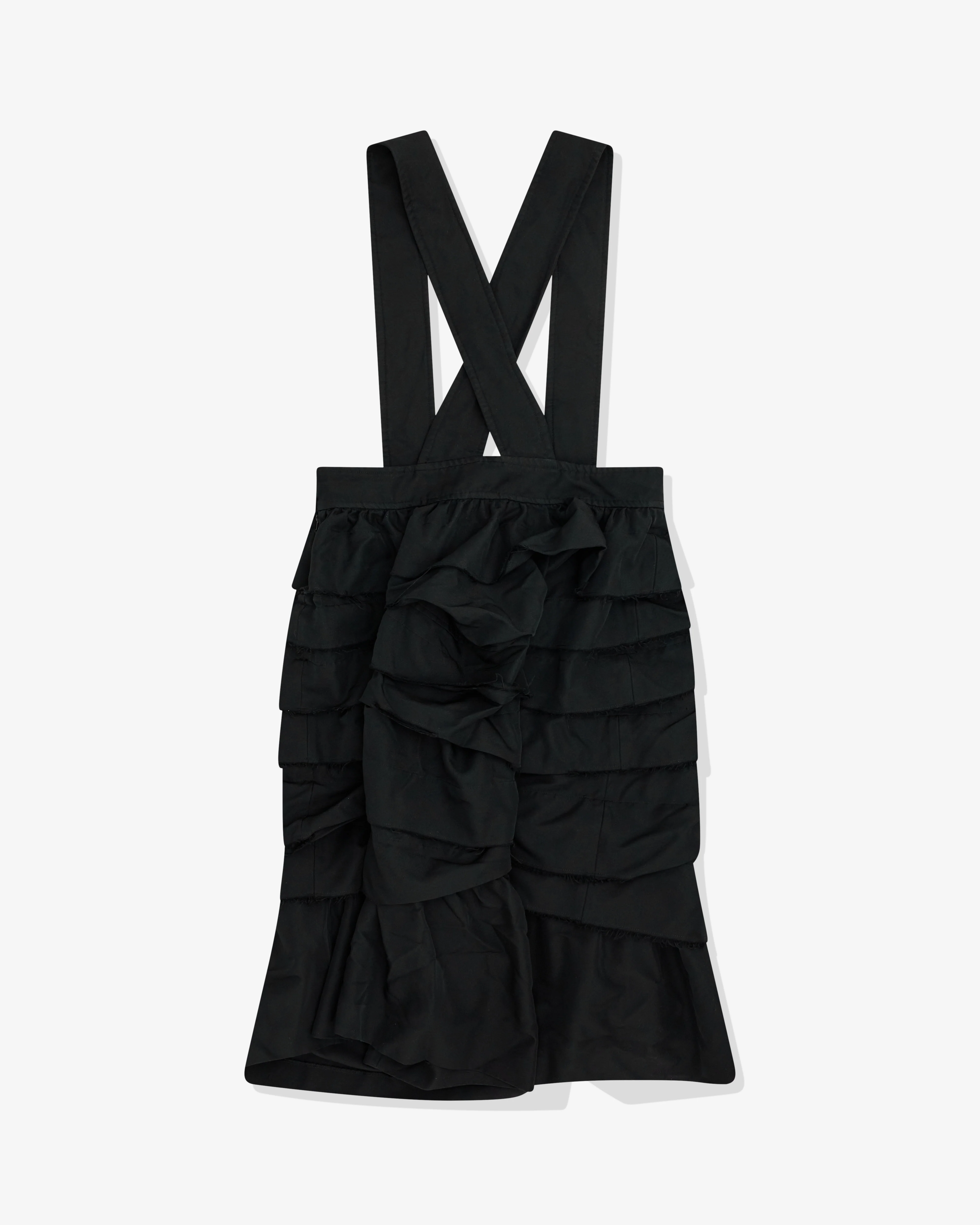 Black Comme des Garçons - Raw Edge Pinafore - (Black) - Image 2