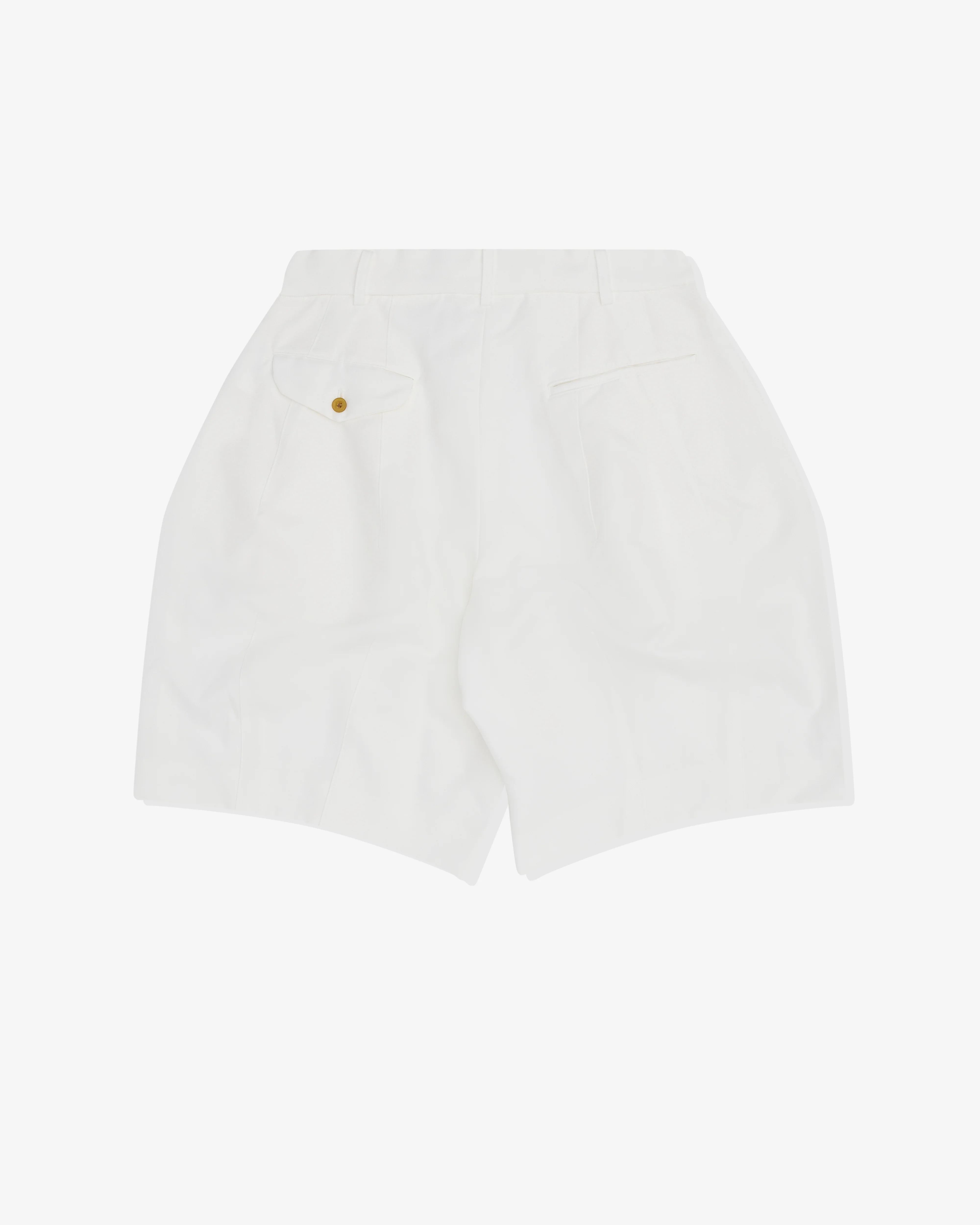 Black Comme des Garçons - Wide Leg Shorts - (White) - Image 2
