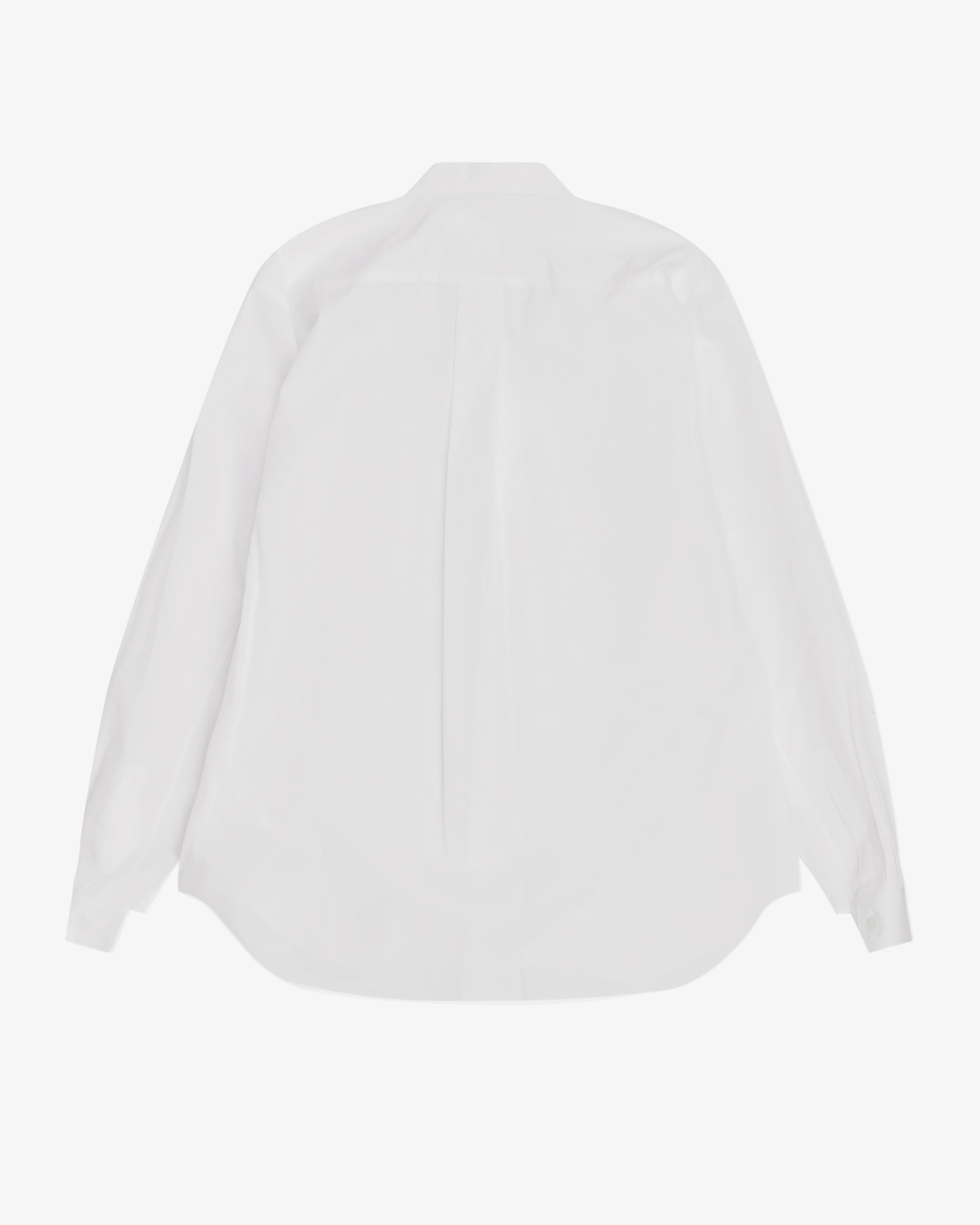 Black Comme des Garçons - Cut Collar Shirt - (White) - Image 2