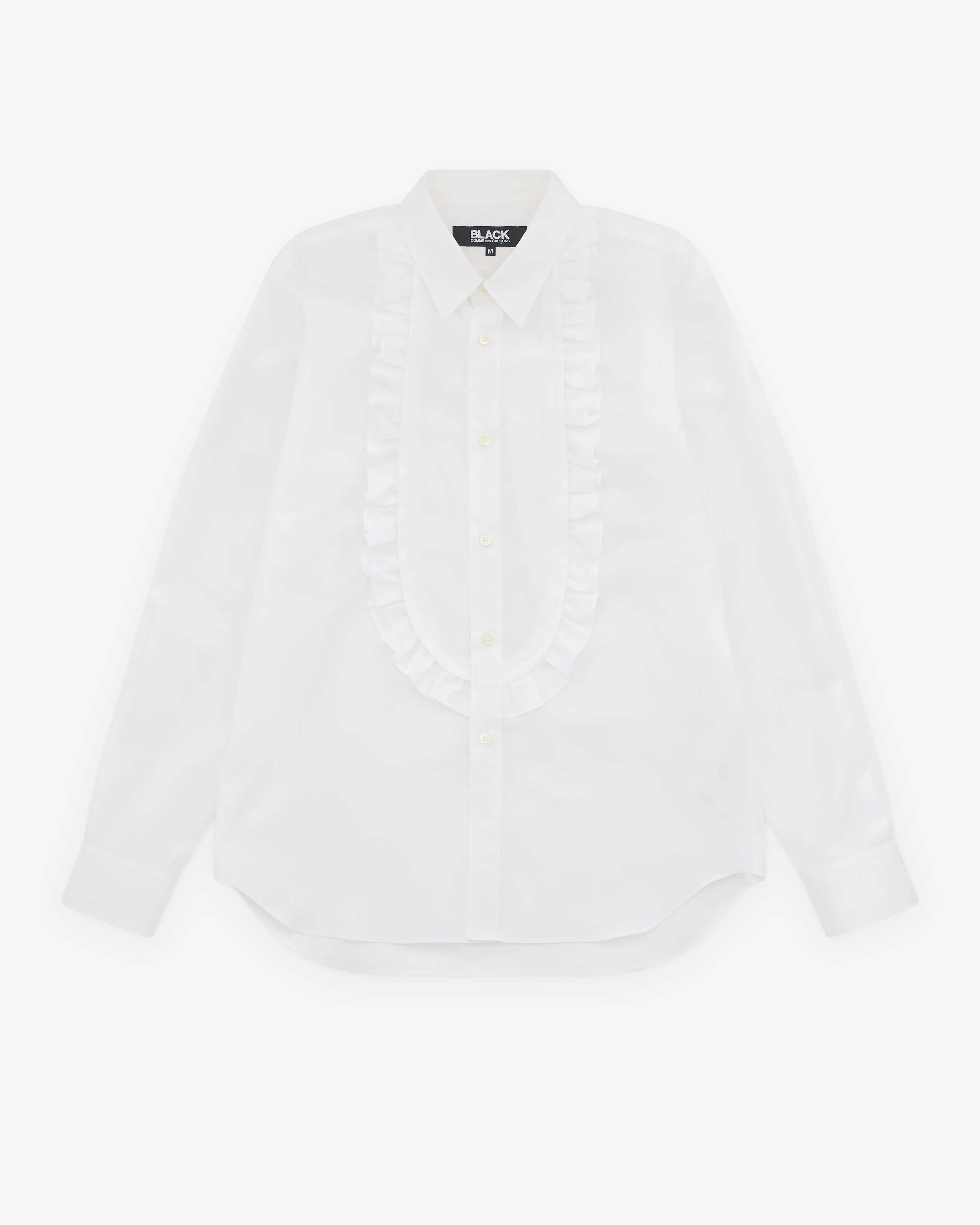 Black Comme des Garçons - Ruffle Yoke Shirt - (White)