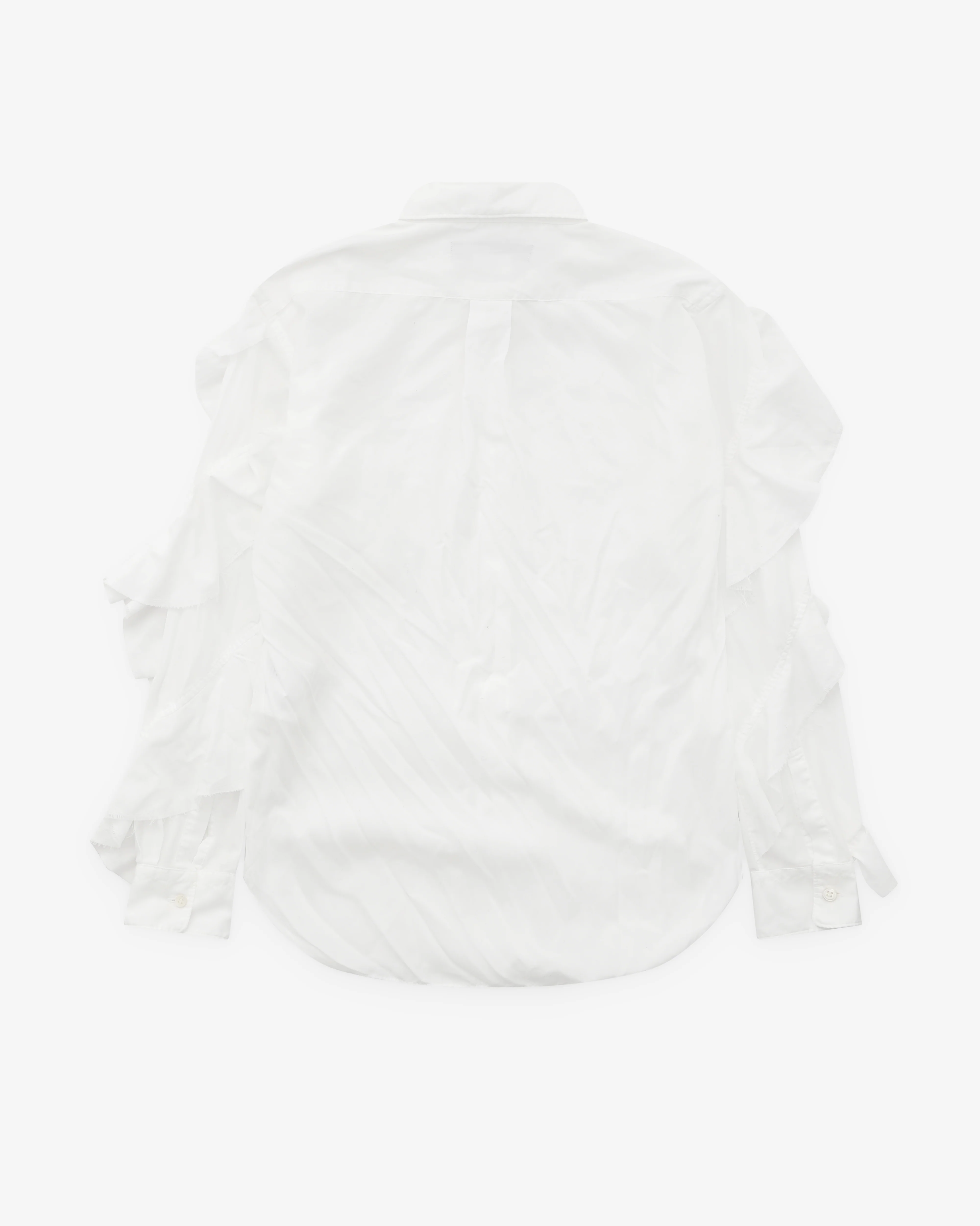 Black Comme des Garçons - Fill Sleeve Shirt - (White) - Image 2