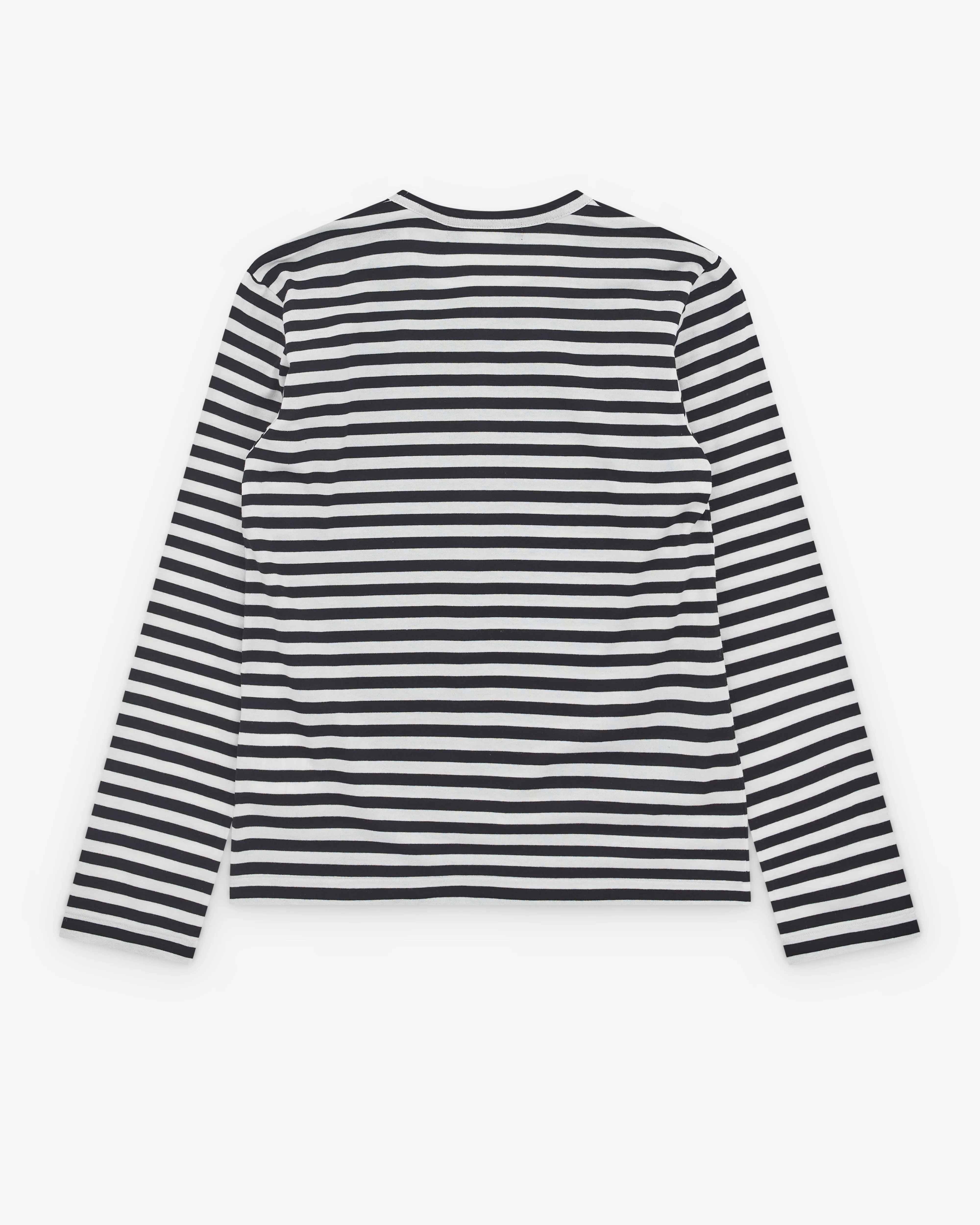 Black Comme des Garçons - Stripe Long Sleeve T-Shirt - (Black/White) - Image 2