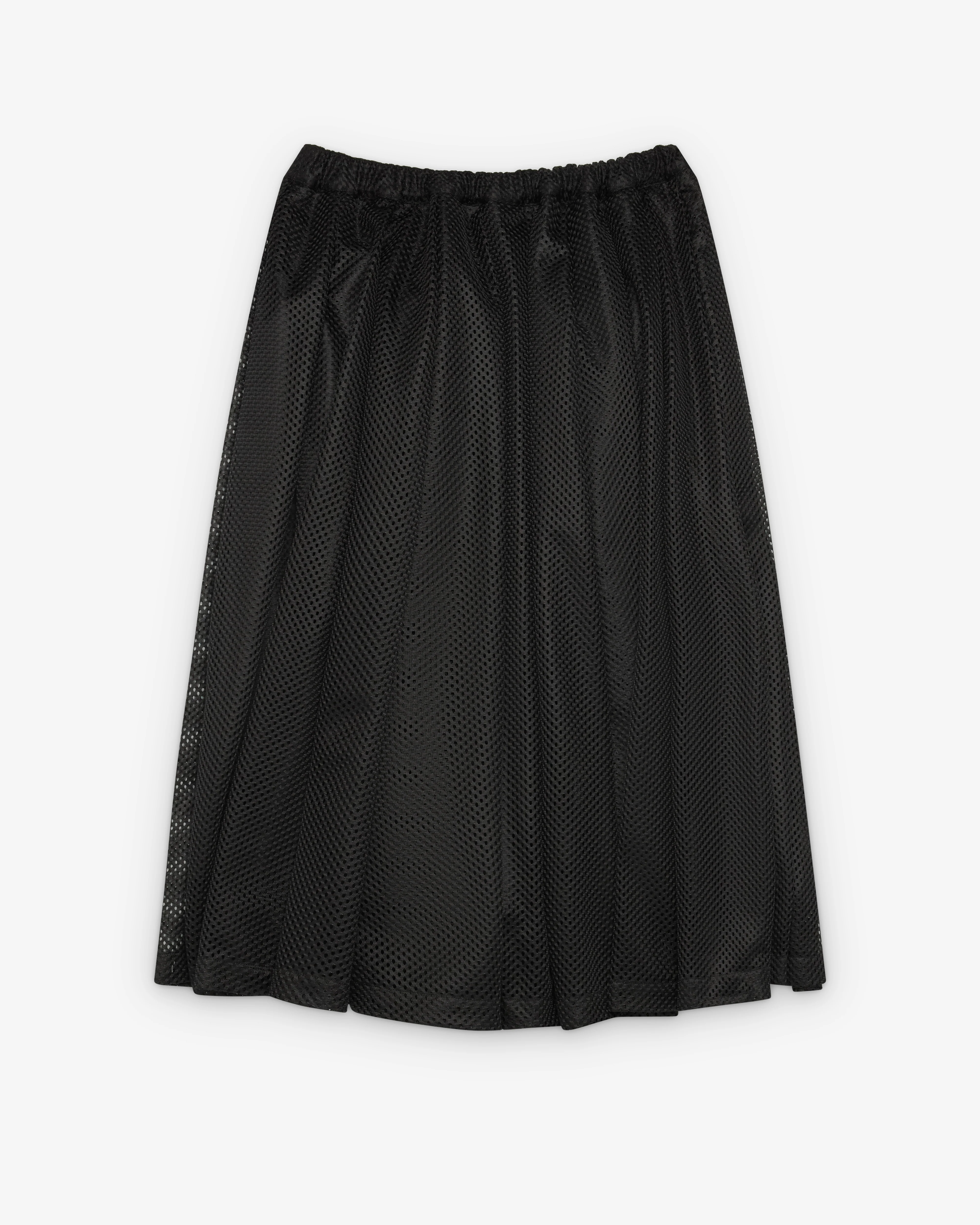 Black Comme des Garçons - Pleated Mesh Skirt - (Black) - Image 2