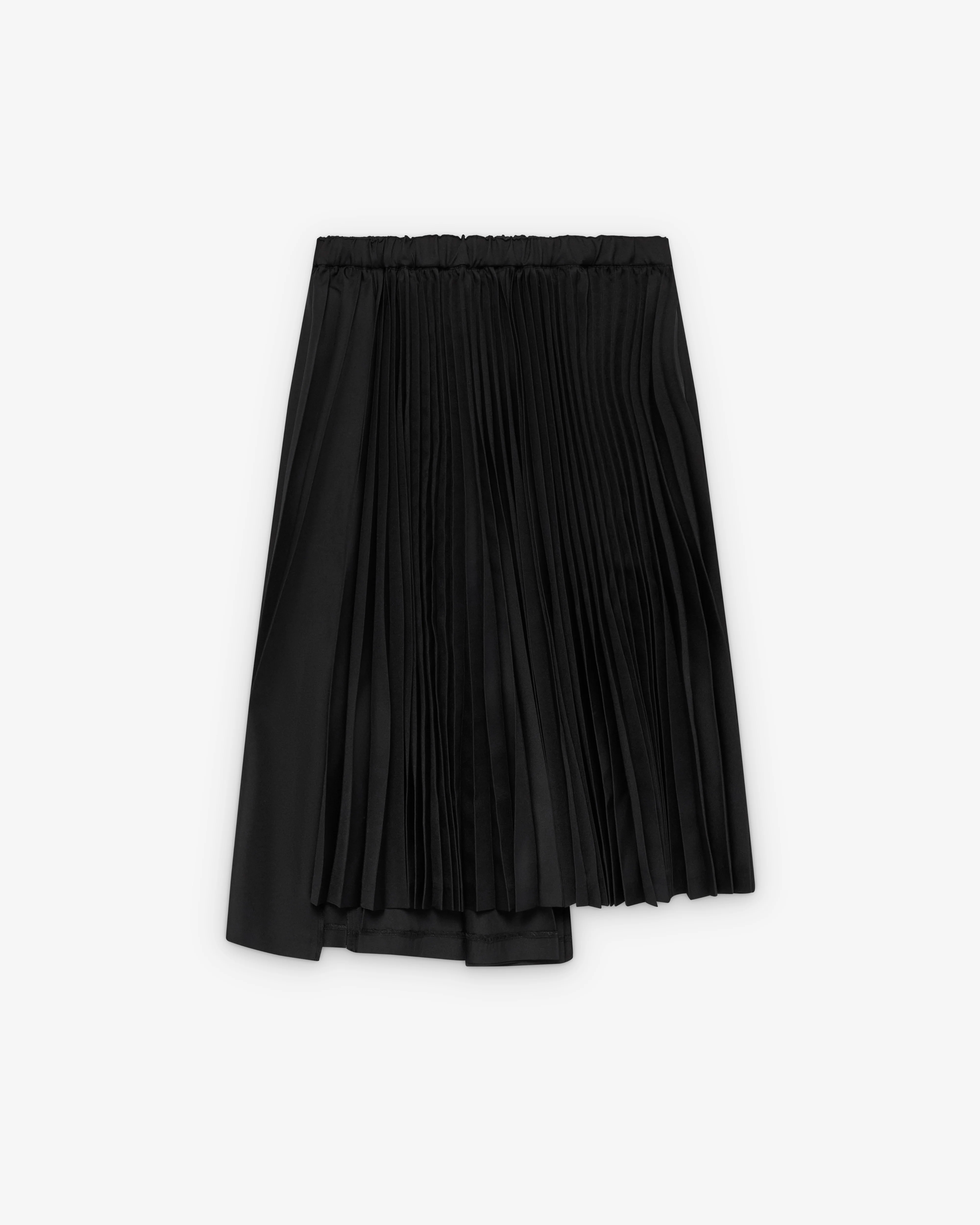 Black Comme des Garçons - Asymmetric Pleated Skirt - (Black)