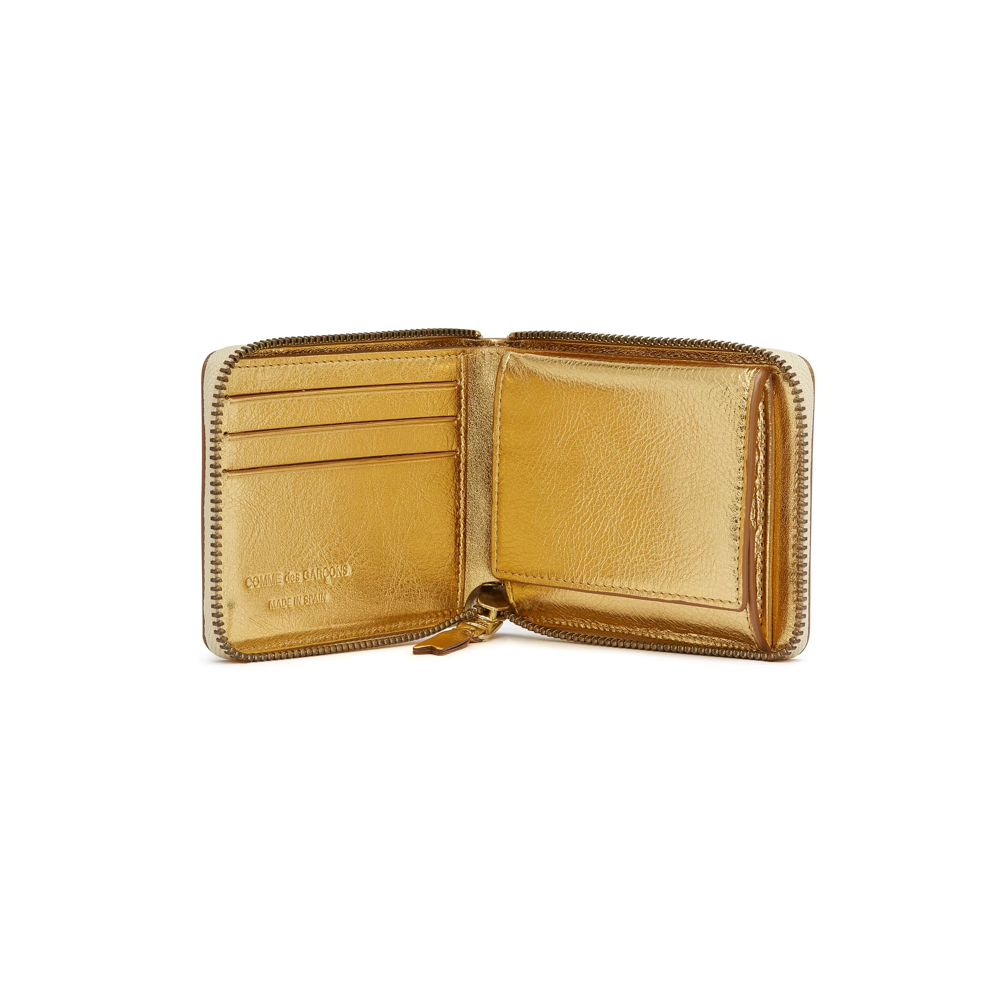 CDG Wallet - Gold Full Zip Around Wallet - (SA7100G) - Image 2
