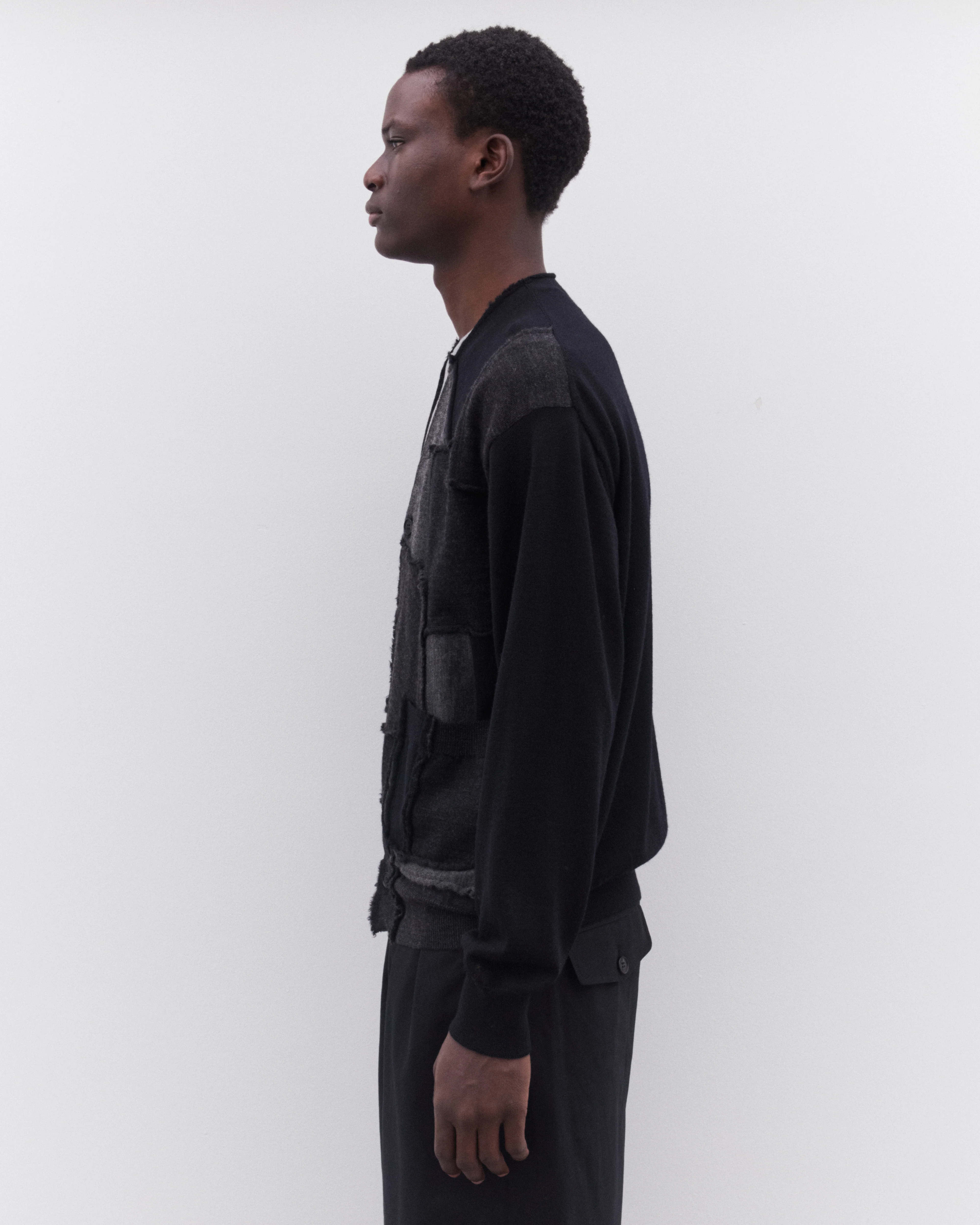 CDG Homme - Men’s Patchwork Cardigan - (Black) - Image 4