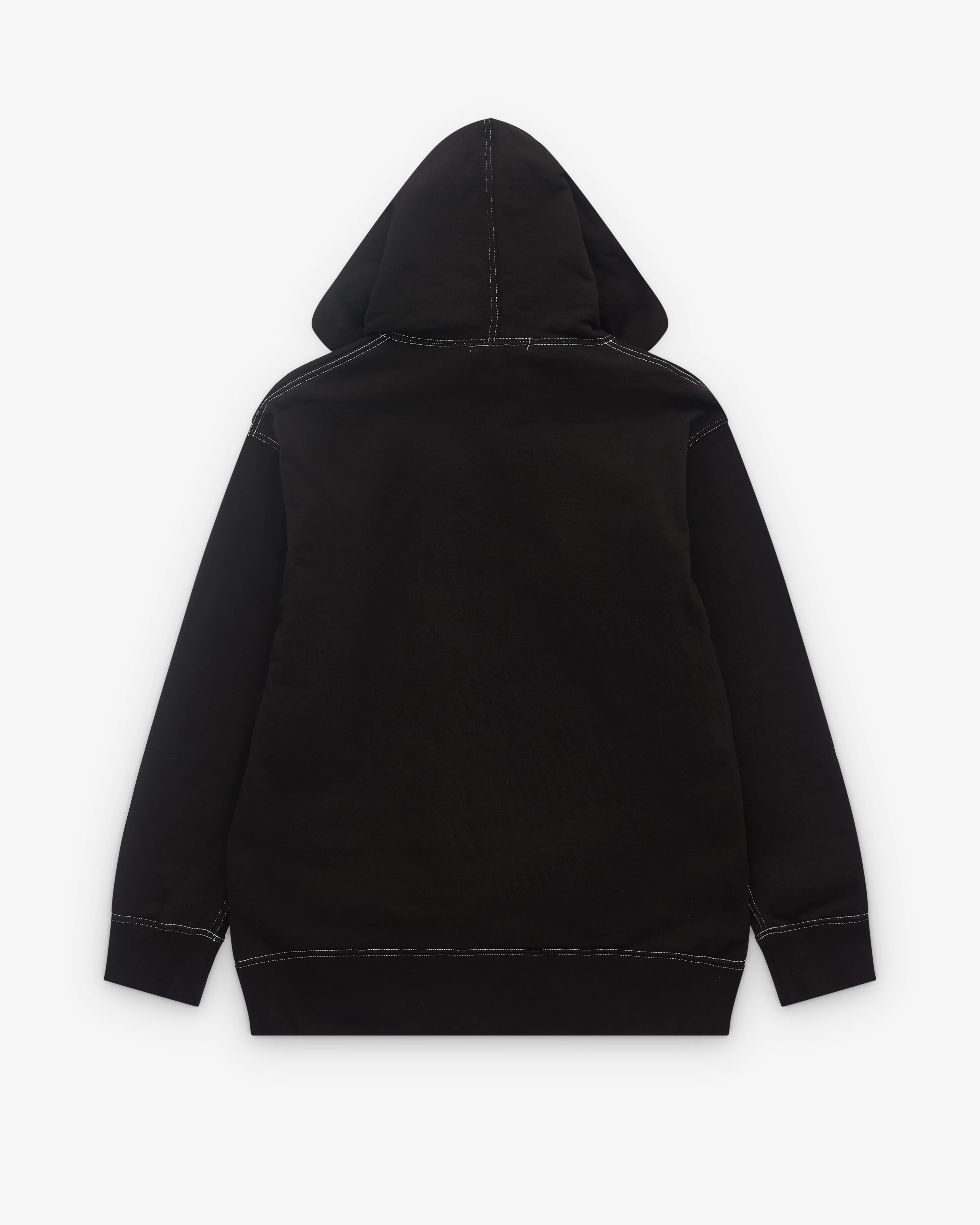 CDG Homme - Men’s Top Stitch Zip Hooded Sweatshirt - (Black) - Image 2