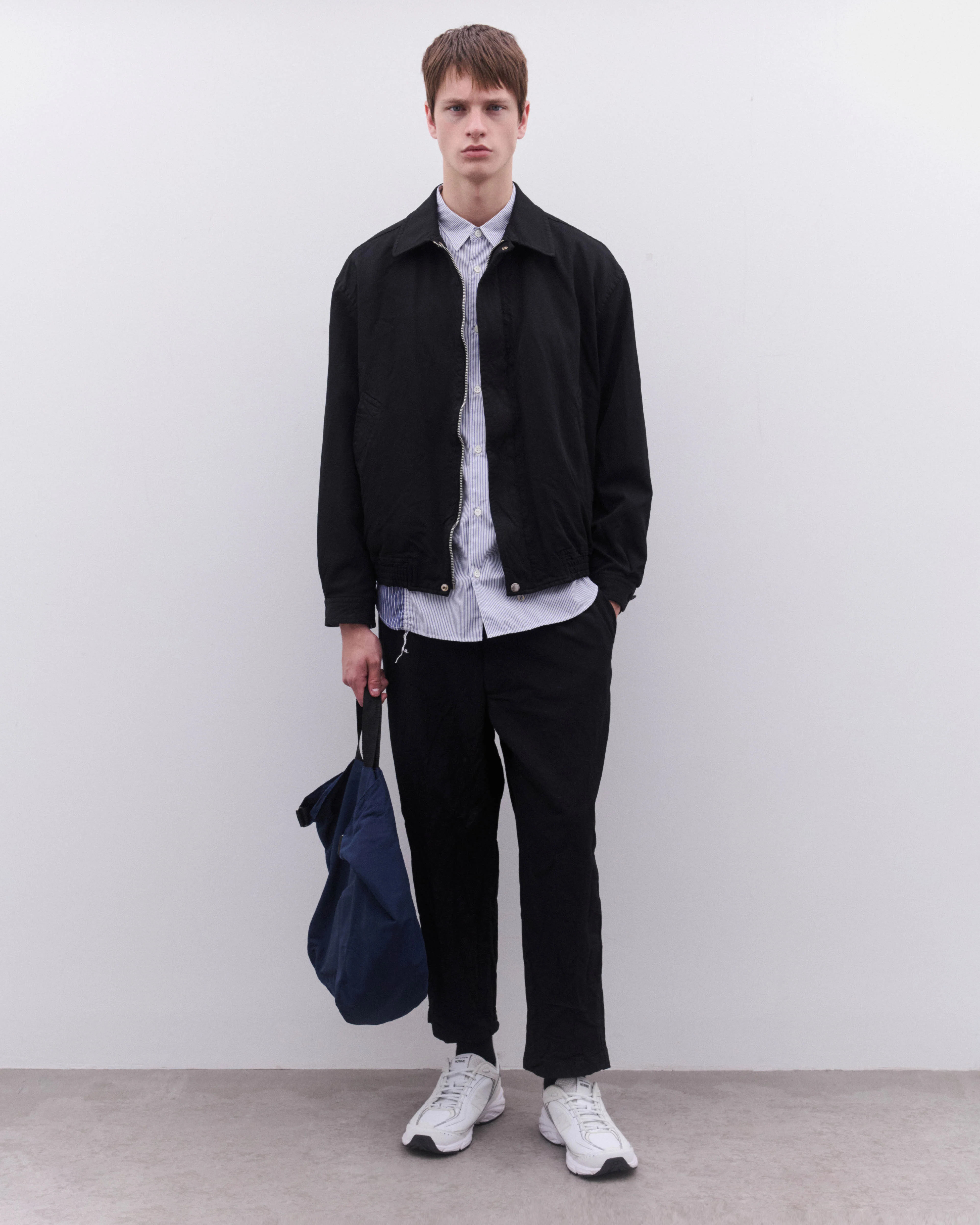 CDG Homme - Men’s Collared Bomber Jacket - (Black) - Image 6