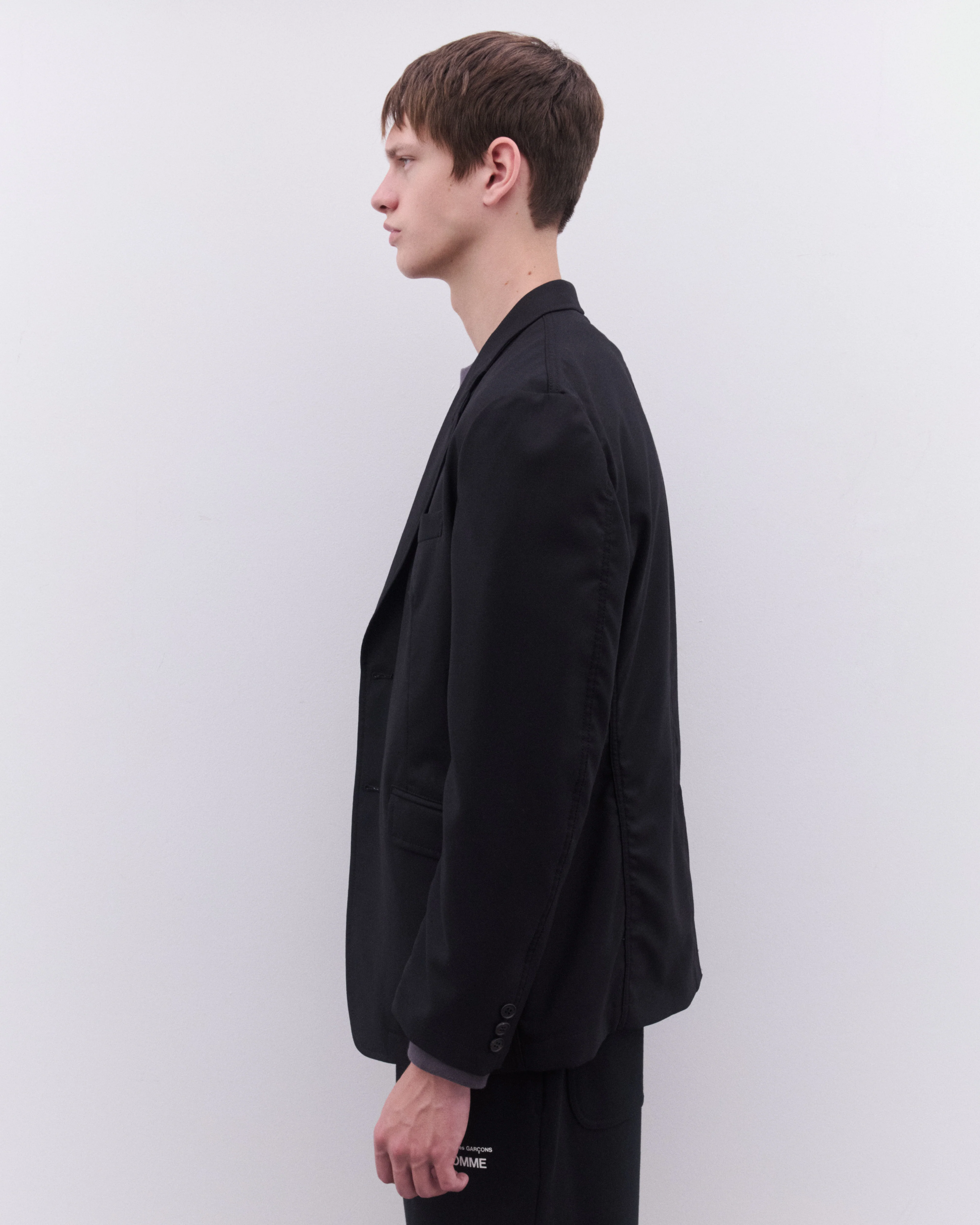 CDG Homme - Men’s Wool Blazer - (Black) - Image 4