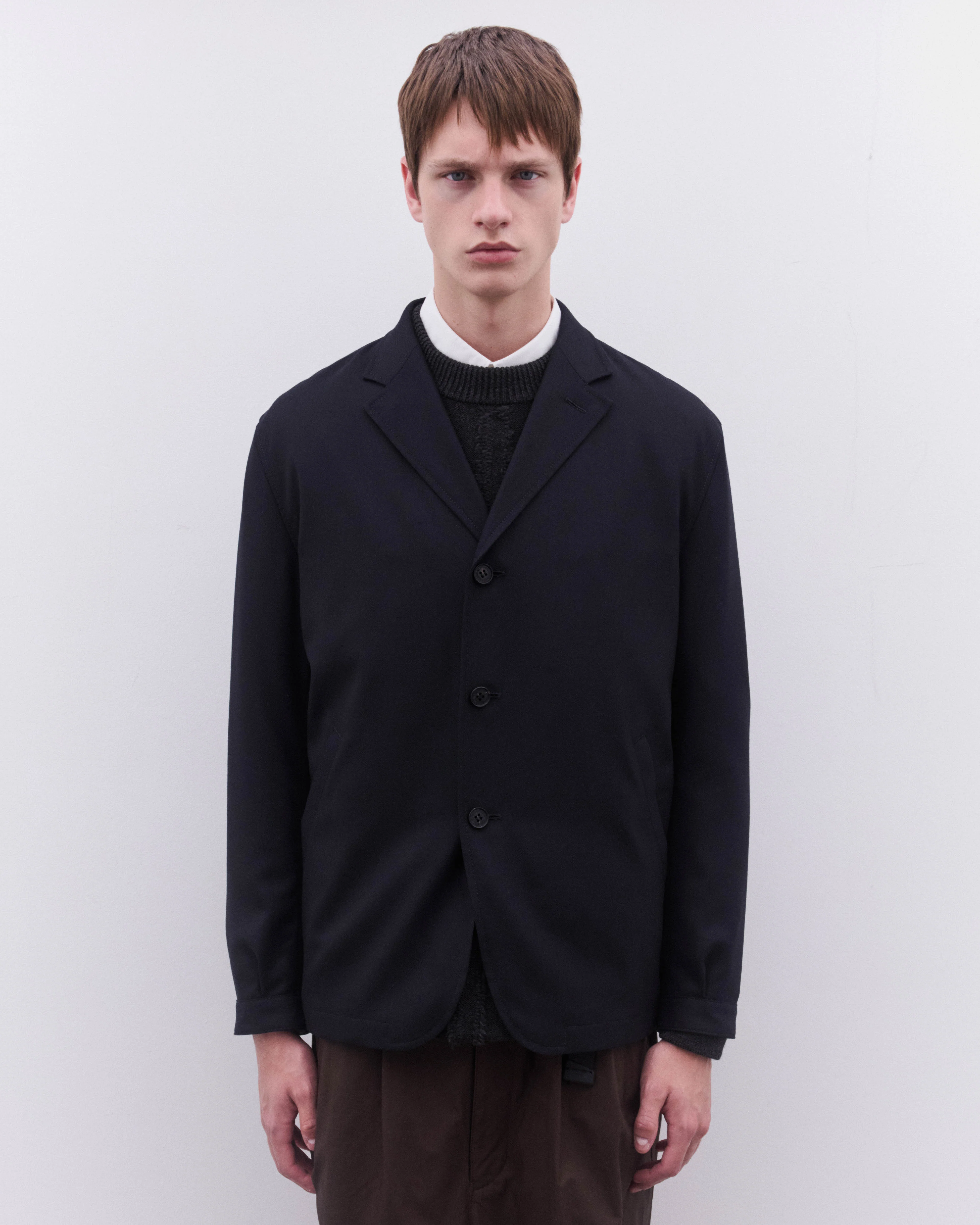 CDG Homme - Men’s Wool Blazer - (Navy) - Image 3
