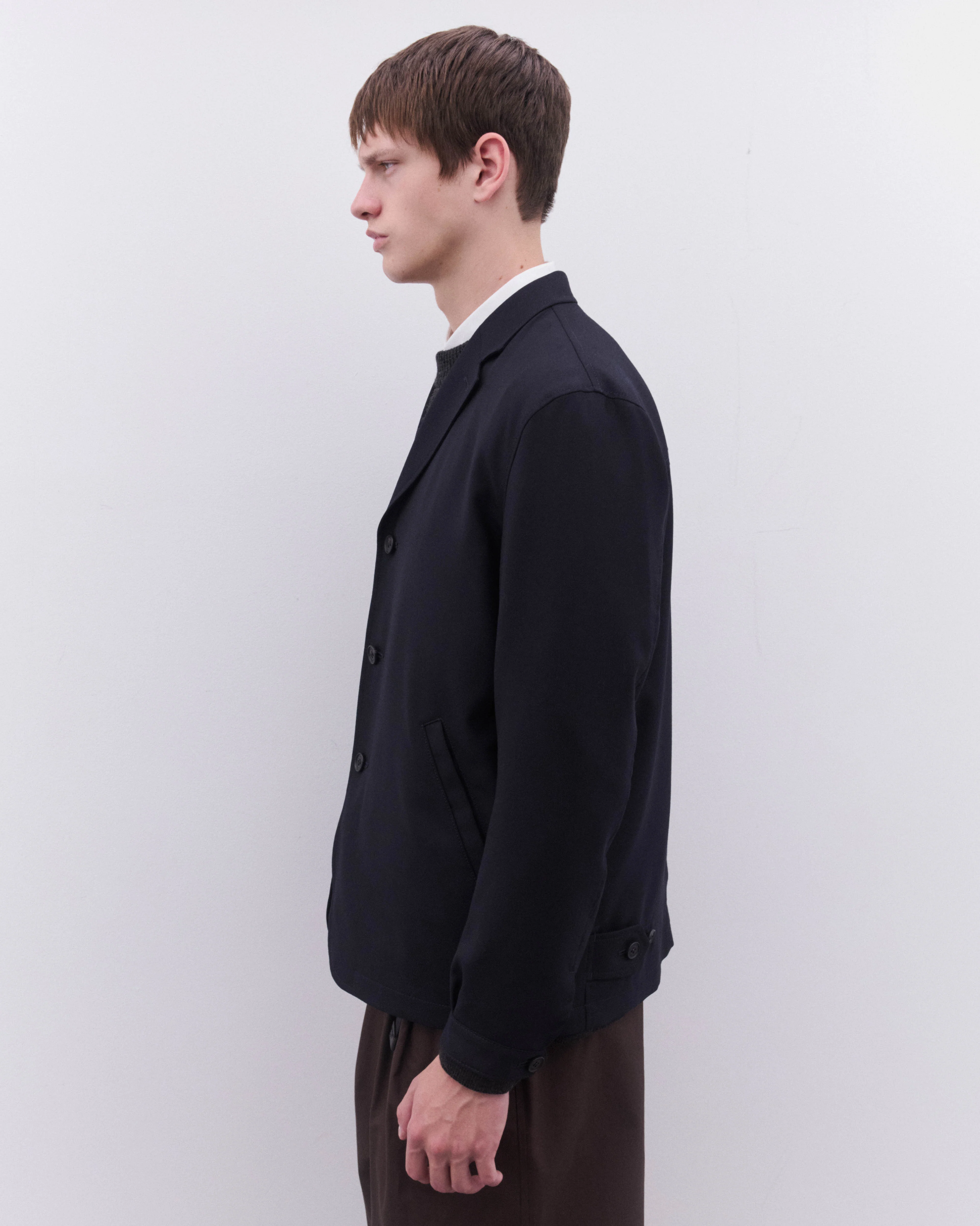 CDG Homme - Men’s Wool Blazer - (Navy) - Image 4