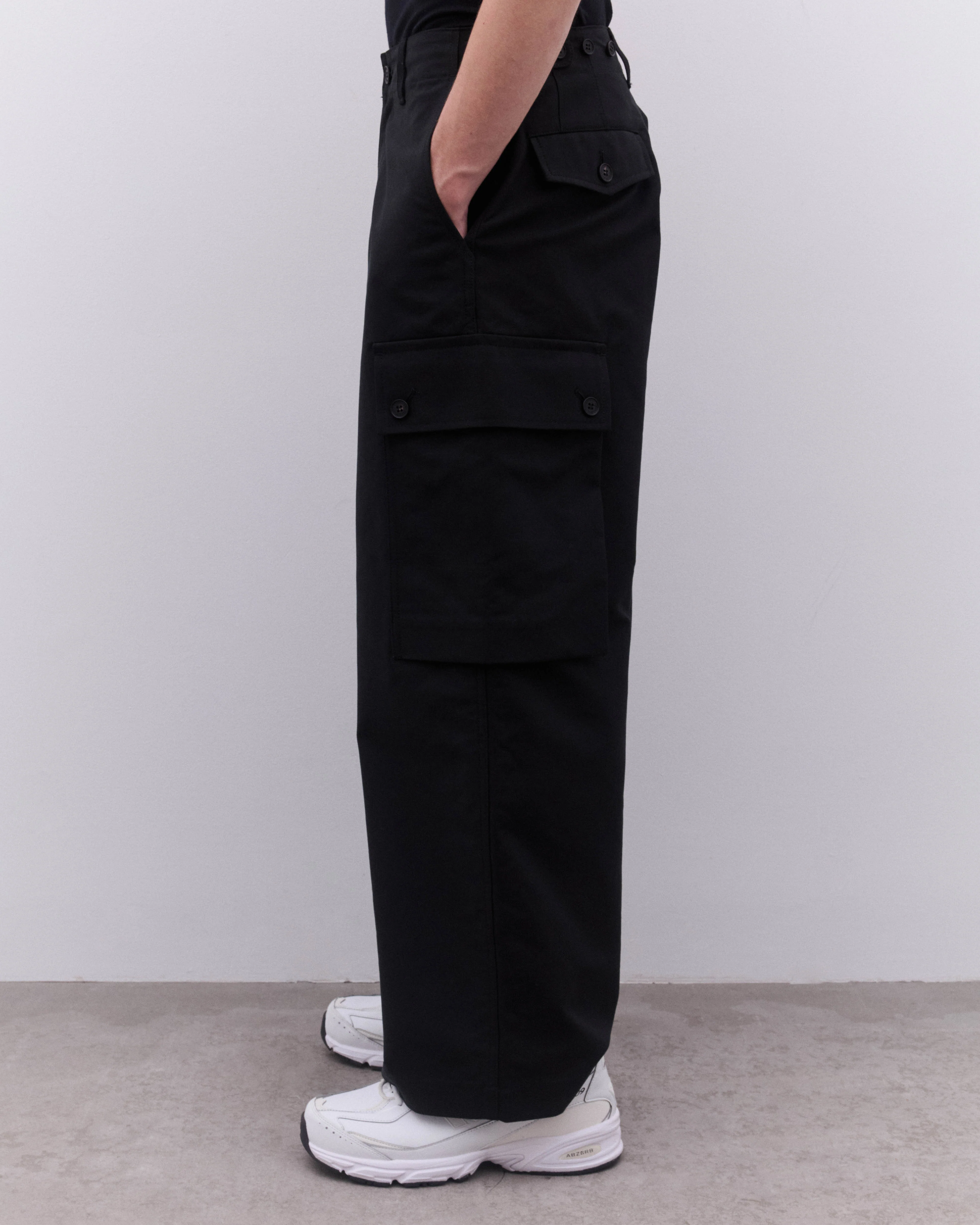 CDG Homme - Men's Wide Leg Pocket Trouser - (Black) - Image 4
