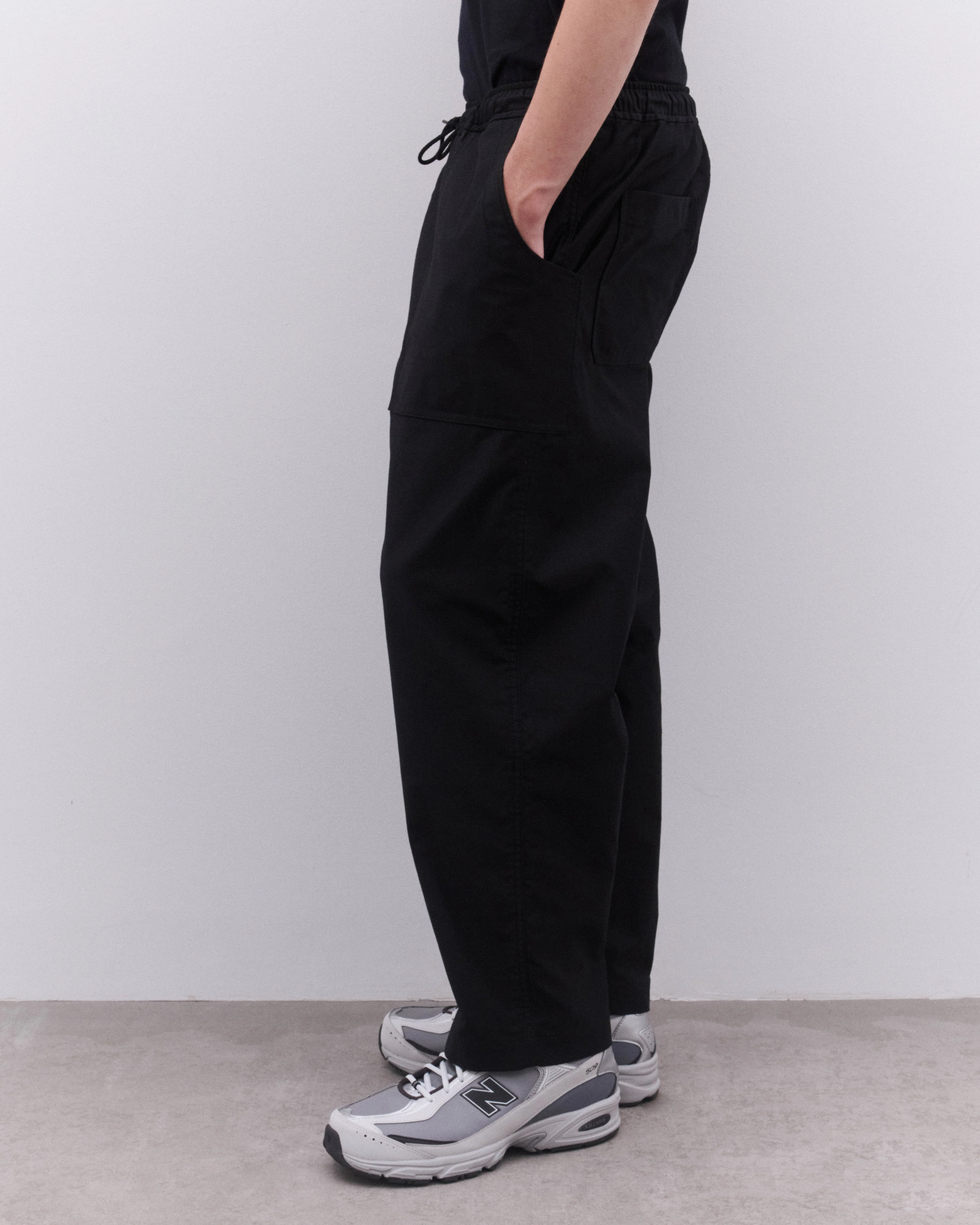 CDG Homme - Men’s Drawcord Trousers - (Black) - Image 4
