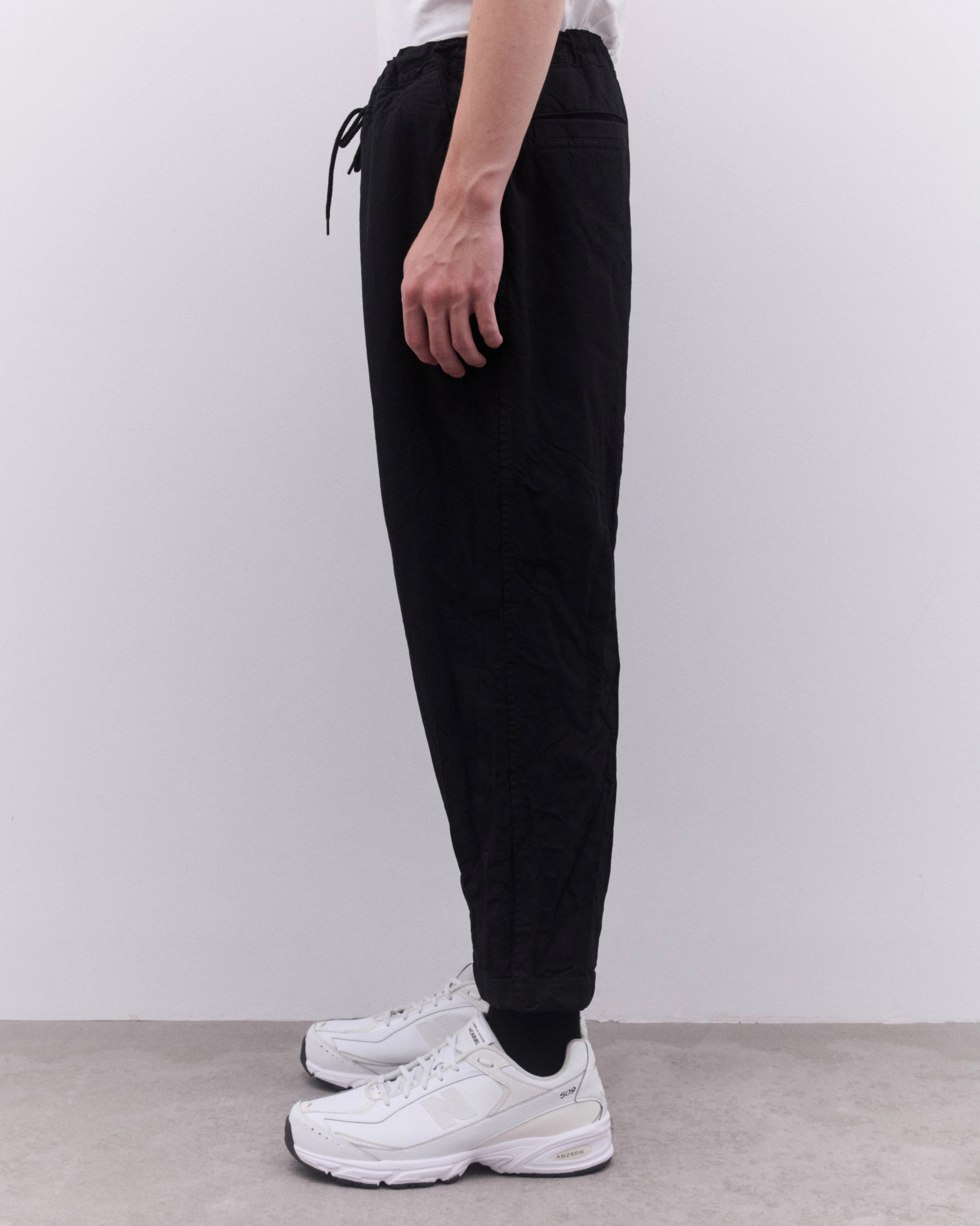 CDG Homme - Men’s Drawcord Tapered Trouser - (Black) - Image 4
