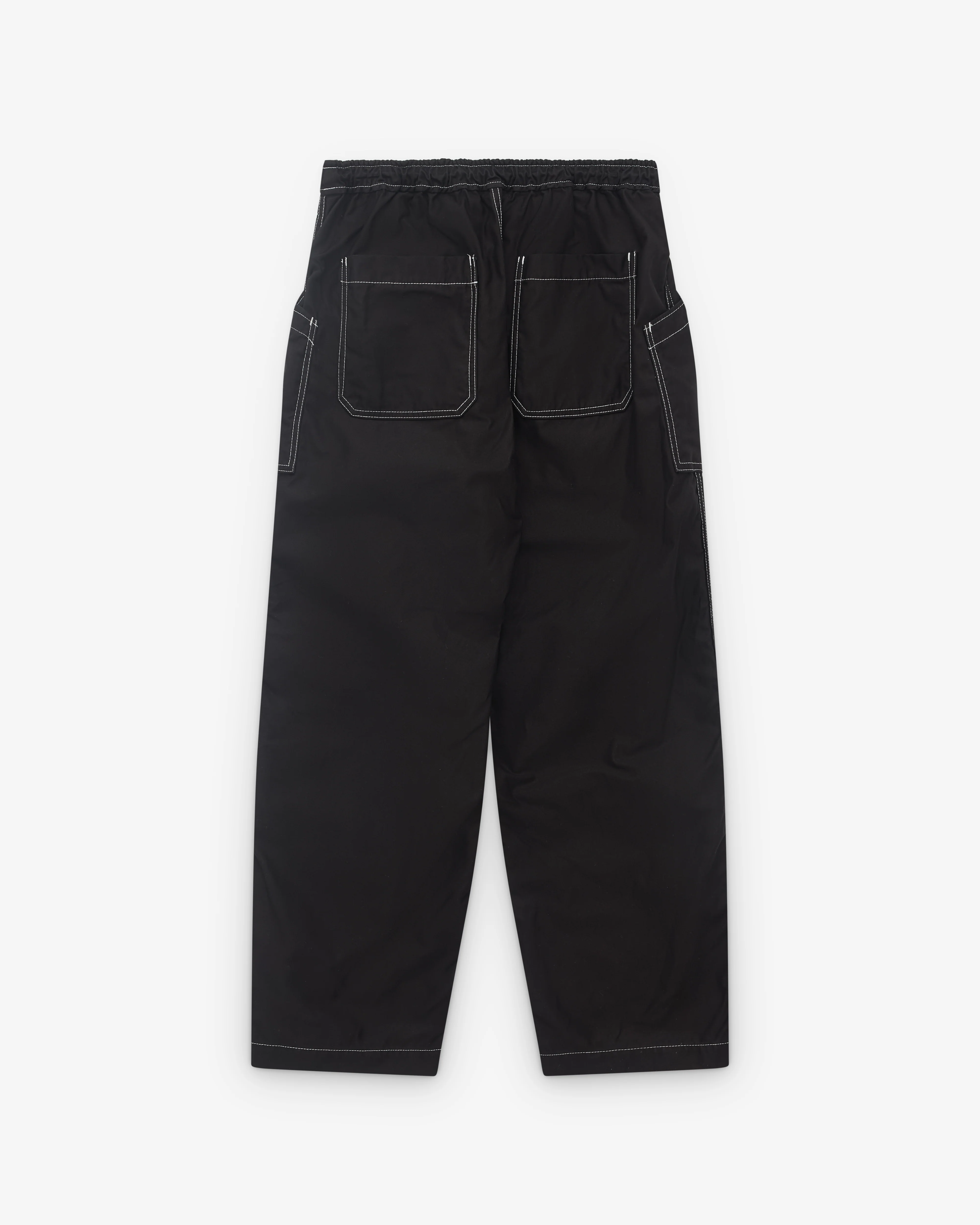 CDG Homme - Men’s Top Stitch Drawcord Trousers - (Black) - Image 2
