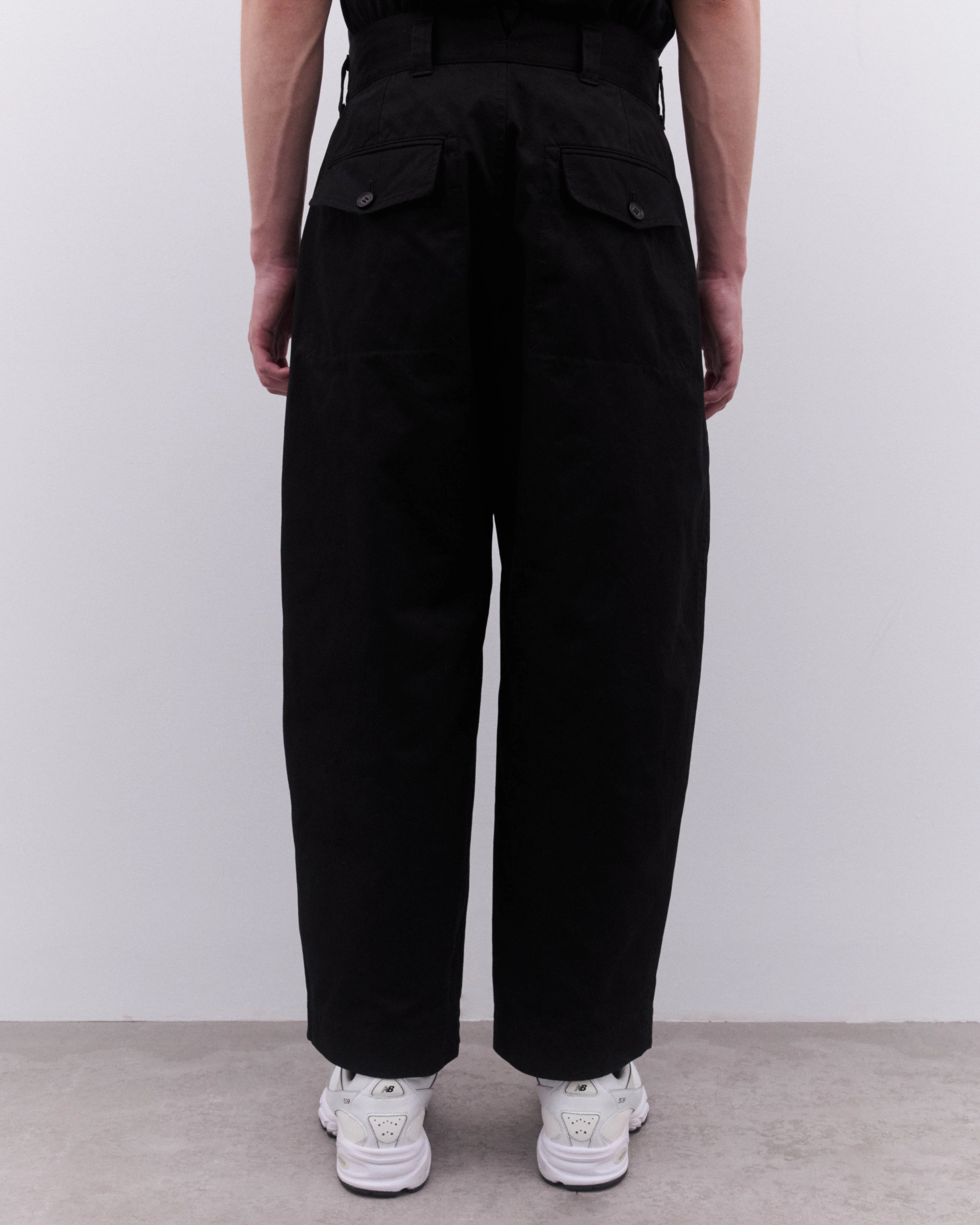 CDG Homme - Men’s Cotton Pleated Trouser - (Black) - Image 5
