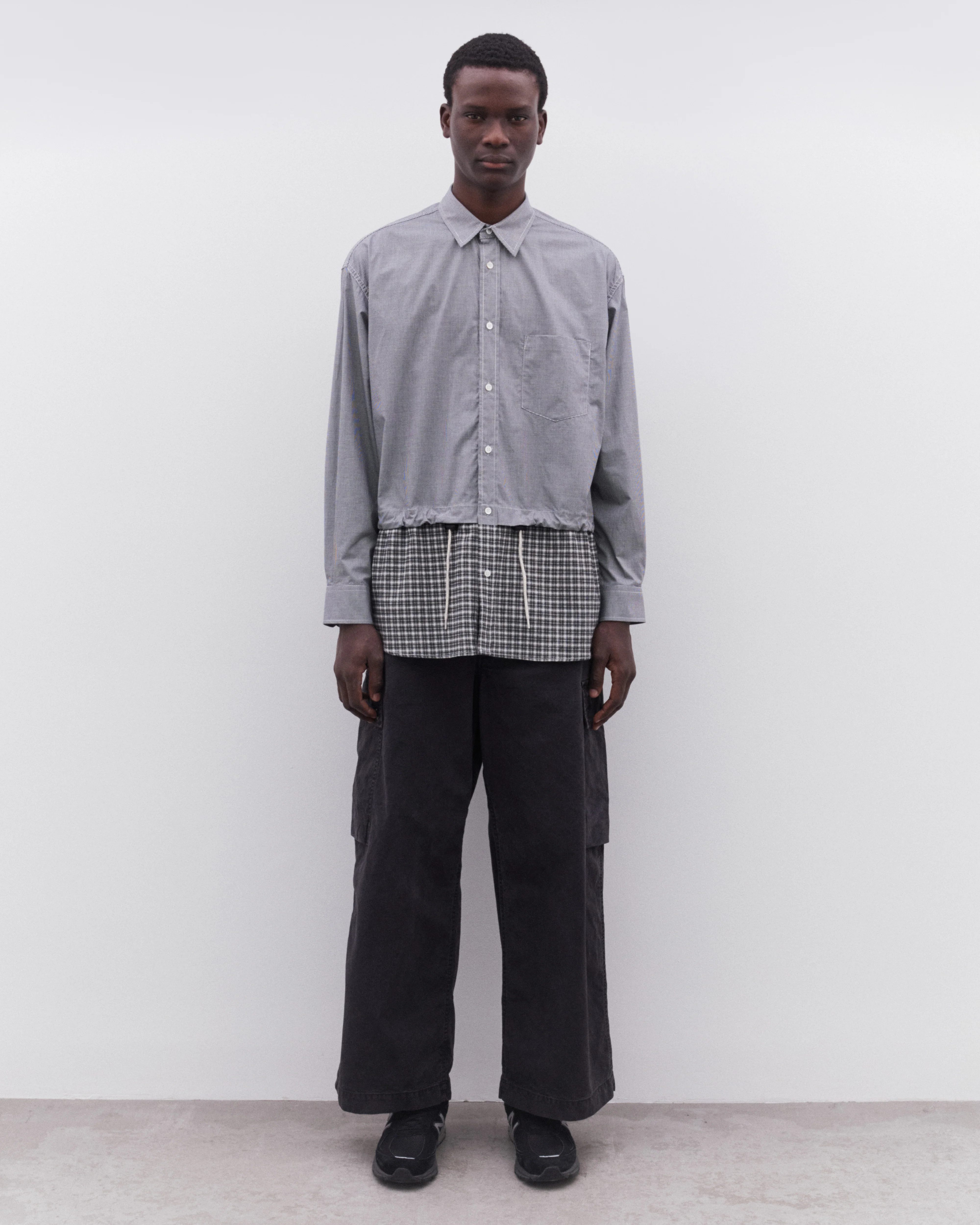 CDG Homme - Men’s Wide Leg Utility Trousers - (Washed Black) - Image 6